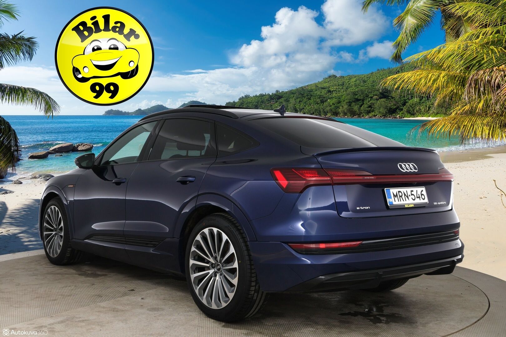 Audi e-tron 2021 Sportback 55 quattro S-line / Adapt.vakkari / B&O / Matrix / Panorama / Koukku / BLIS / - 3,99 % KORKOTARJOUS TÄHÄN AUTOON - Akku kuntotarkastettu / Merkkihuollot / Muistipenkki / Irroitettava koukku / Huippuvarusteltu! 