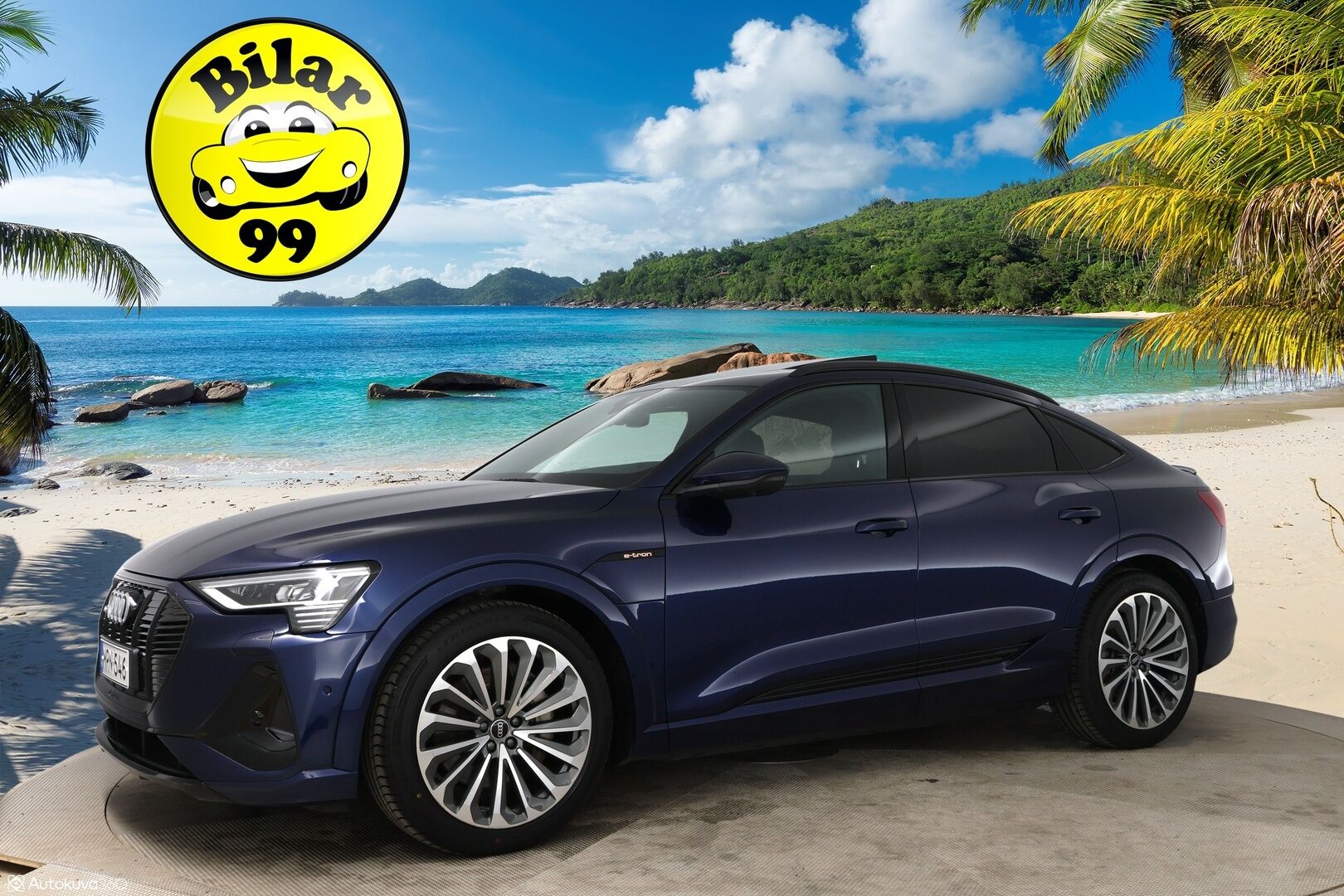 Audi e-tron 2021 Sportback 55 quattro S-line / Adapt.vakkari / B&O / Matrix / Panorama / Koukku / BLIS / - 3,99 % KORKOTARJOUS TÄHÄN AUTOON - Akku kuntotarkastettu / Merkkihuollot / Muistipenkki / Irroitettava koukku / Huippuvarusteltu! 