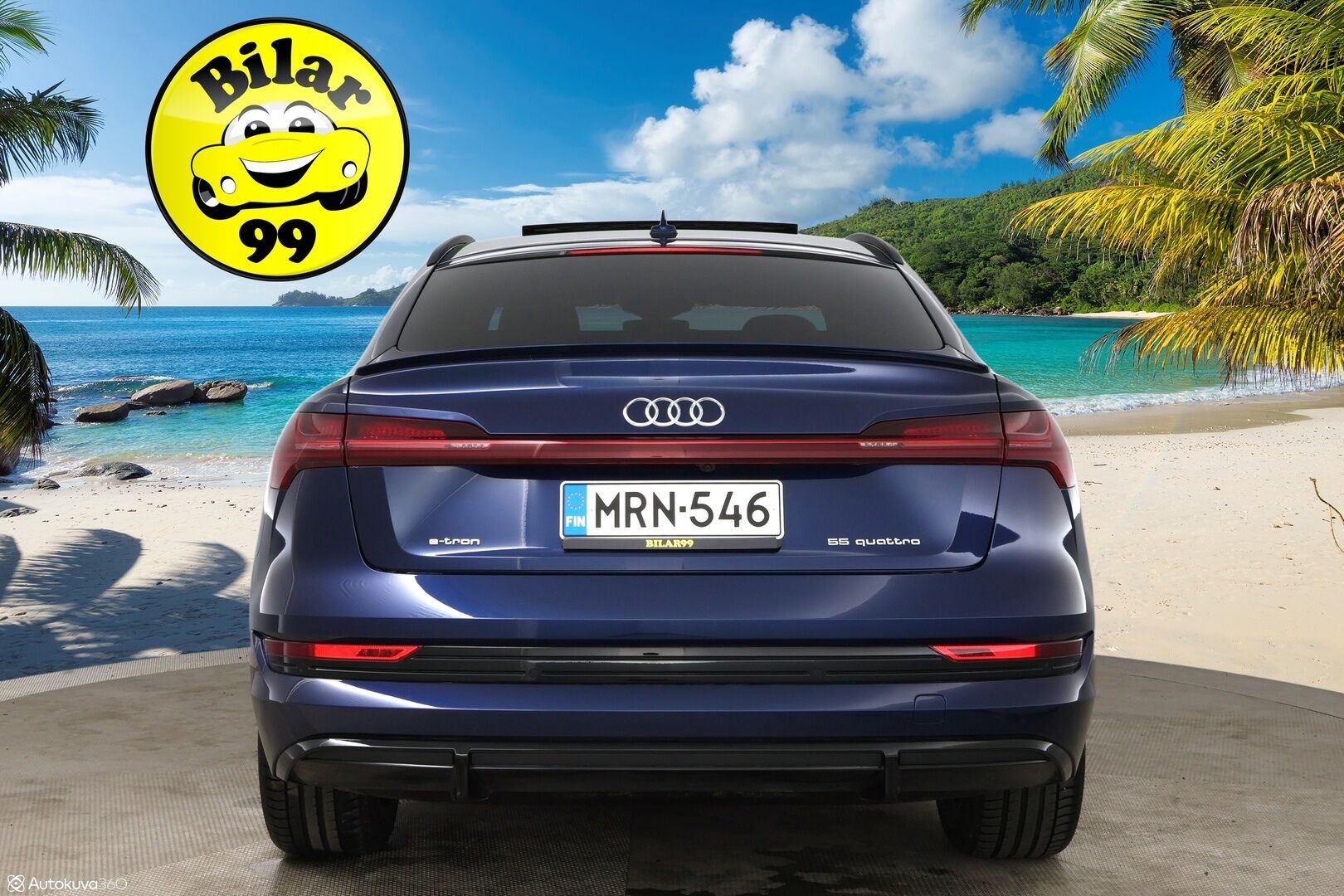Audi e-tron 2021 Sportback 55 quattro S-line / Adapt.vakkari / B&O / Matrix / Panorama / Koukku / BLIS / - 3,99 % KORKOTARJOUS TÄHÄN AUTOON - Akku kuntotarkastettu / Merkkihuollot / Muistipenkki / Irroitettava koukku / Huippuvarusteltu! 