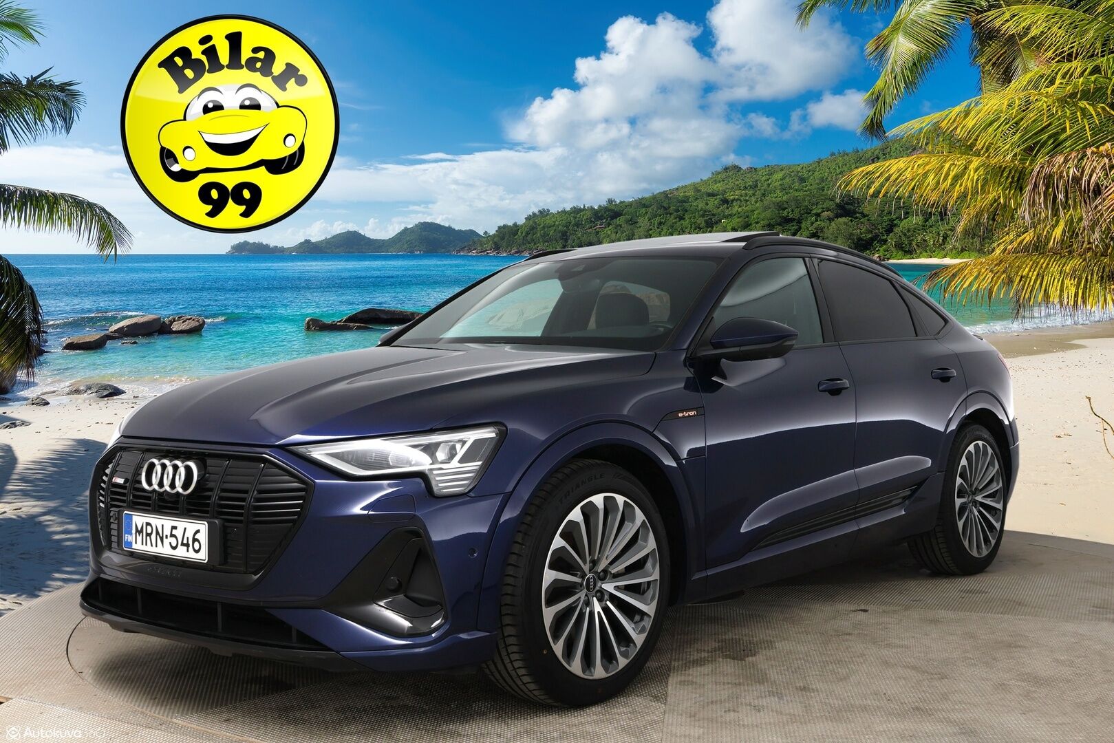 Audi e-tron 2021 Sportback 55 quattro S-line / Adapt.vakkari / B&O / Matrix / Panorama / Koukku / BLIS / - 3,99 % KORKOTARJOUS TÄHÄN AUTOON - Akku kuntotarkastettu / Merkkihuollot / Muistipenkki / Irroitettava koukku / Huippuvarusteltu! 