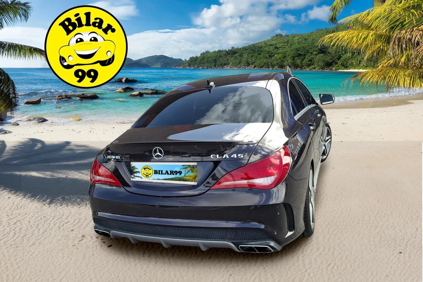 Mercedes-Benz CLA 45 AMG 2016 4Matic - AMG Styling sisä & ulko | Panorama | Nahkaverhoilu | Urheiluistuimet | Bi-Xenon | Sähkötoiminen takaluukku | Vakkari | Suomi-auto | 2x renkaat aluin | 
