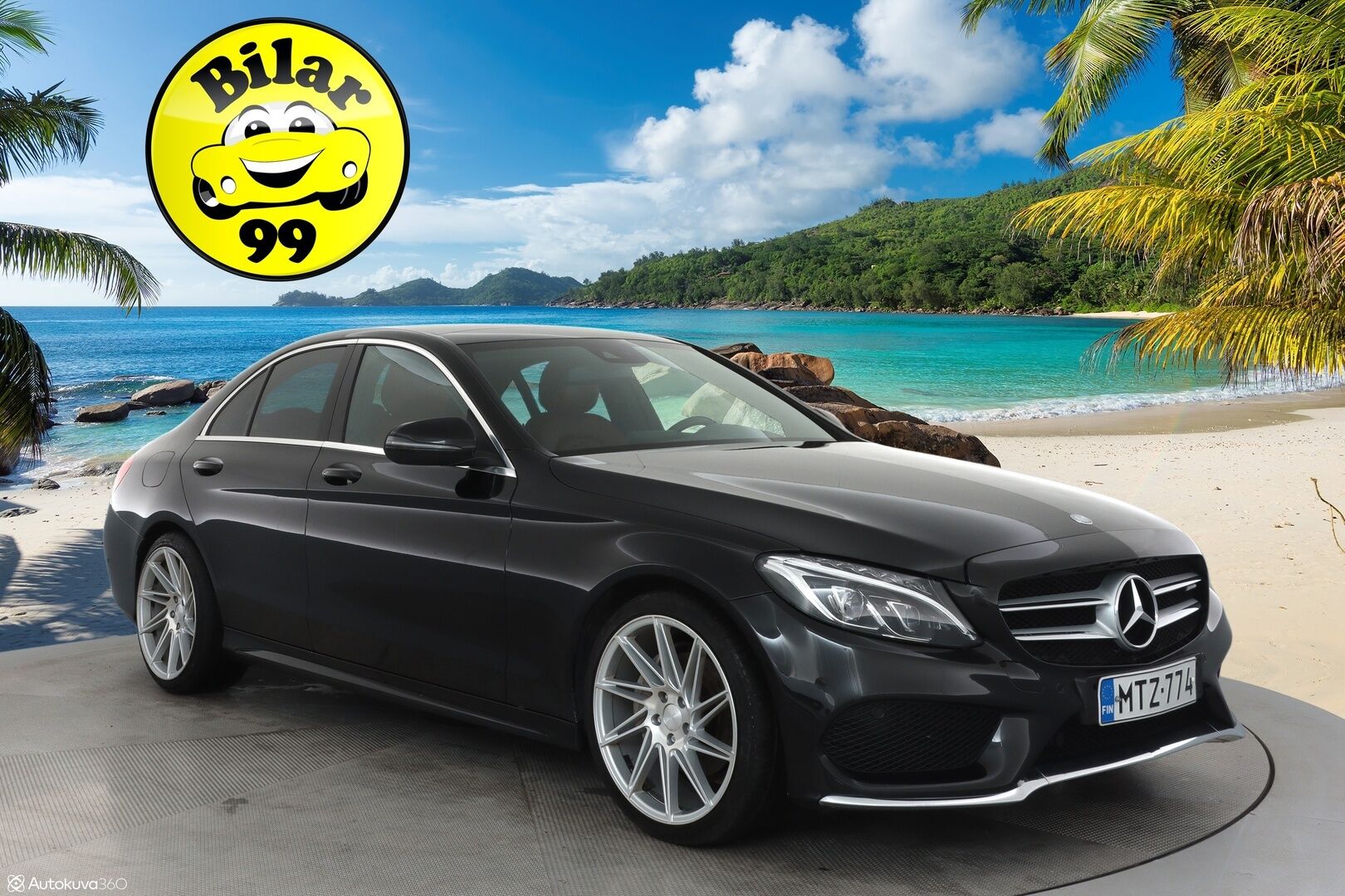 Mercedes-Benz C 2016 200 A AMG Premium Edition **Panorama / Punaiset sporttinahat / ILS LED / Vakkari / Navi / Lohkolämmitin** - Suomi-auto