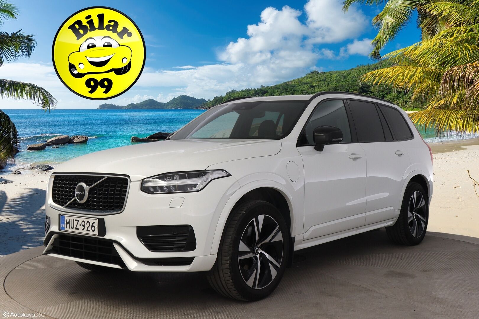 Volvo XC90 2020 T8 TwE AWD R-Design aut. ** 360° / Webasto / HUD / ACC / Full-LED / S-Koukku / BLIS / KeyLessGo** - 3,99 % KORKOTARJOUS TÄHÄN AUTOON - 7-paikkainen / Merkkihuollettu / Jakohihna vaihdettu!