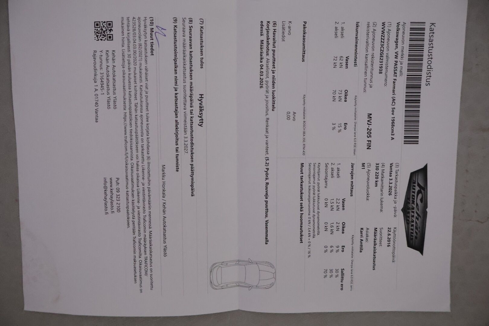 Volkswagen Passat 2016 Variant Highline 2,0 TDI 110 kW (150 hv) DSG-automaatti - YritysOutlet - Myydään vain yrityksille - ACC | Webasto | KeylessGo | ErgoComfort | Koukku | Suomi-auto 