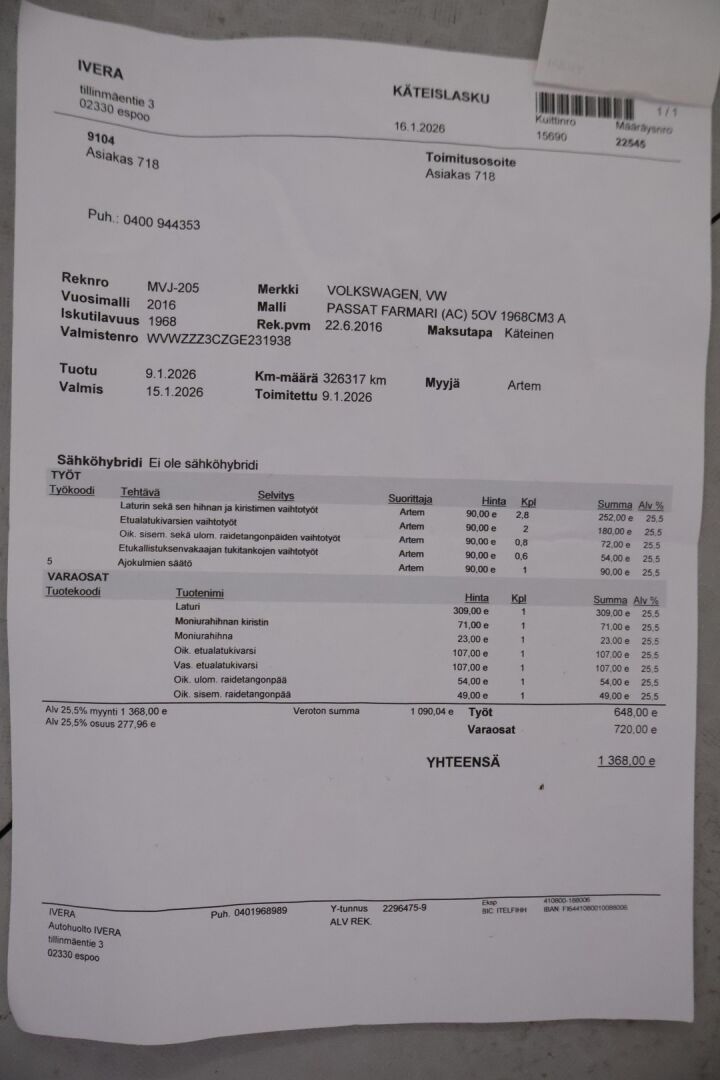 Volkswagen Passat 2016 Variant Highline 2,0 TDI 110 kW (150 hv) DSG-automaatti - YritysOutlet - Myydään vain yrityksille - ACC | Webasto | KeylessGo | ErgoComfort | Koukku | Suomi-auto 