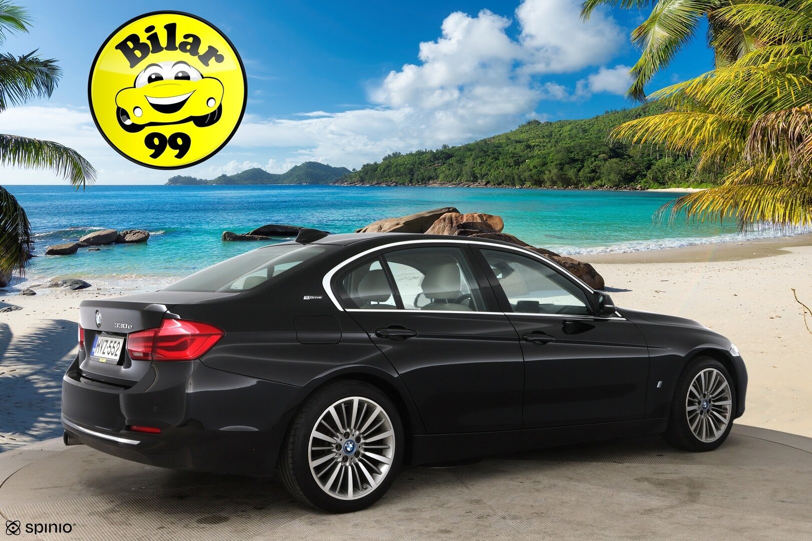 BMW 330 2017 e F30 LCI Sedan A Business Luxury /  Adapt. Vakkari / Lasikattoluukku / Vaaleat Nahat / Prof. Navi / M-Sport Ratti ** - Juuri katsastettu / Koti- ja kauppakeskuslaturi / 2x renkaat aluvanteilla