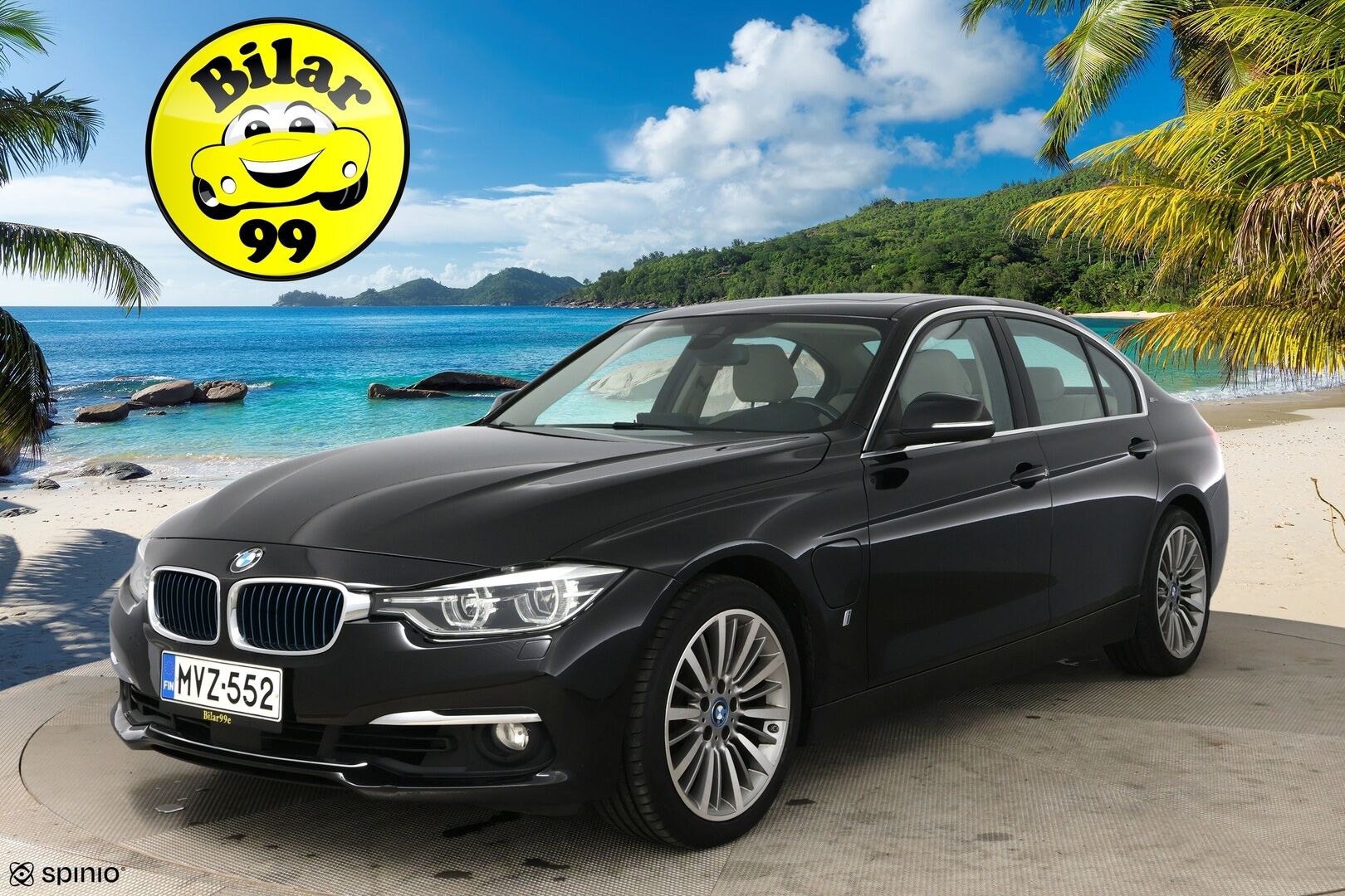 BMW 330 2017 e F30 LCI Sedan A Business Luxury /  Adapt. Vakkari / Lasikattoluukku / Vaaleat Nahat / Prof. Navi / M-Sport Ratti ** - Juuri katsastettu / Koti- ja kauppakeskuslaturi / 2x renkaat aluvanteilla