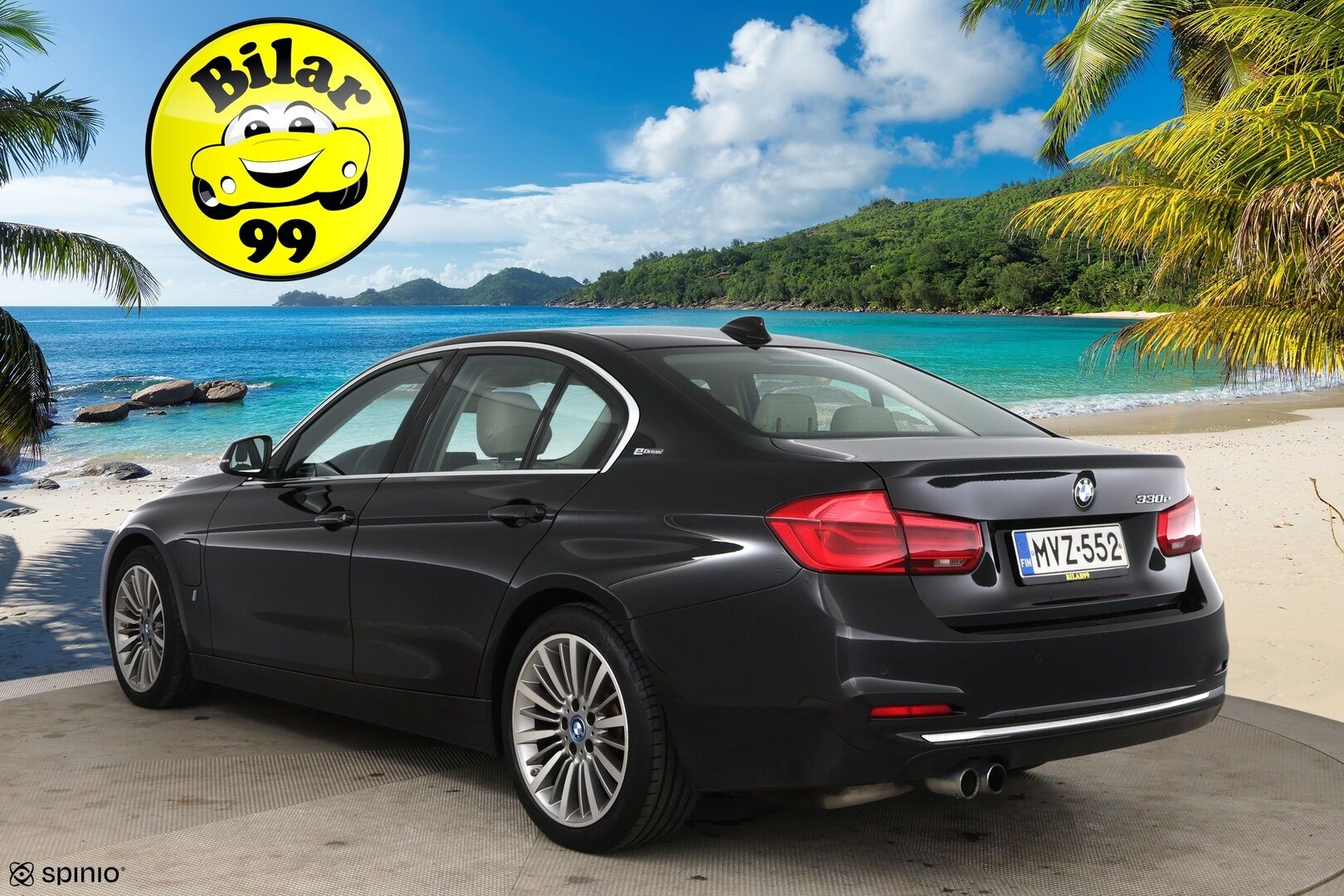 BMW 330 2017 e F30 LCI Sedan A Business Luxury /  Adapt. Vakkari / Lasikattoluukku / Vaaleat Nahat / Prof. Navi / M-Sport Ratti ** - Juuri katsastettu / Koti- ja kauppakeskuslaturi / 2x renkaat aluvanteilla
