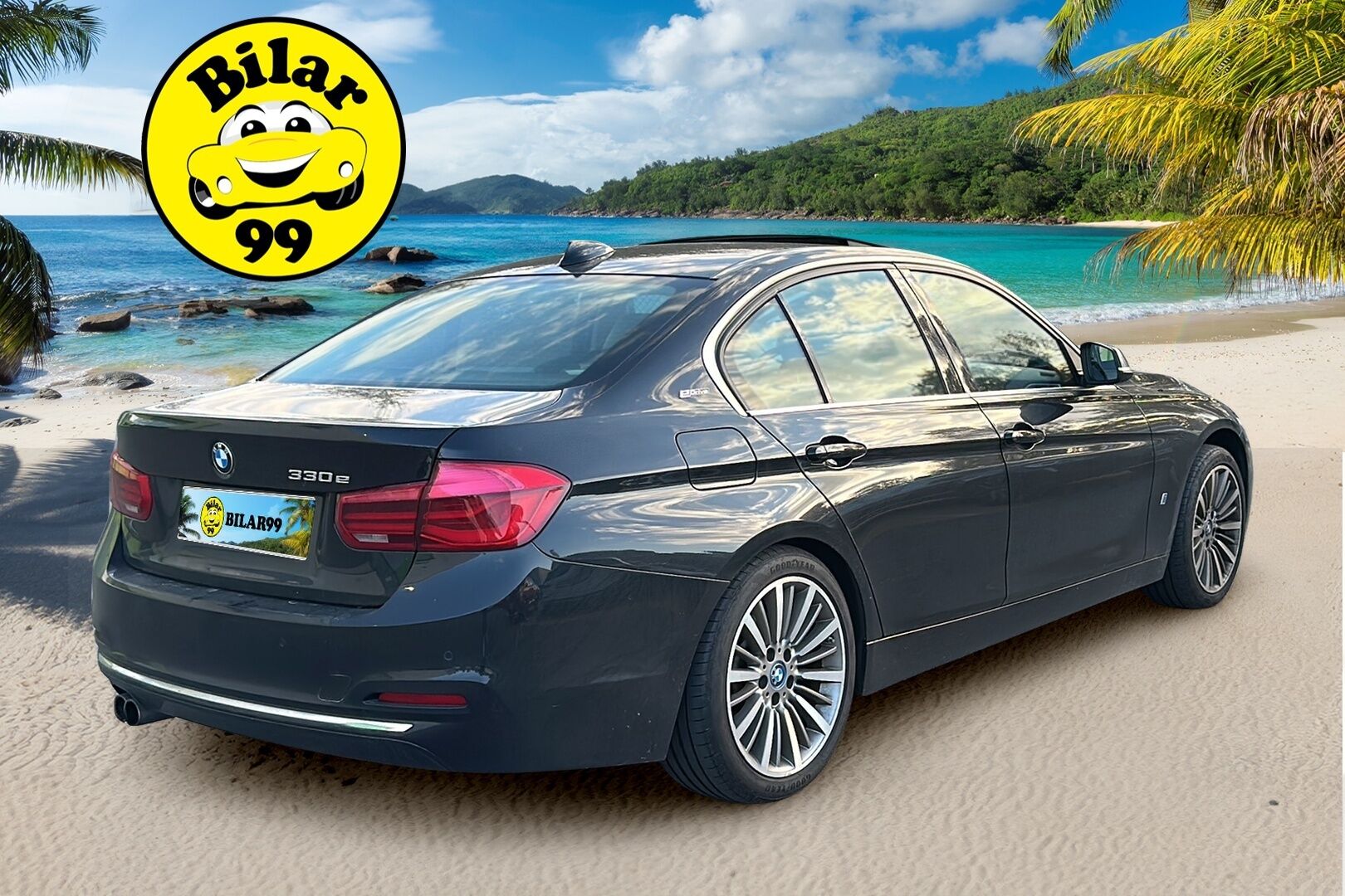 BMW 330 2017 e F30 LCI Sedan A Business Luxury /  Adapt. Vakkari / Lasikattoluukku / Vaaleat Nahat / Prof. Navi / M-Sport Ratti ** - Juuri katsastettu / Koti- ja kauppakeskuslaturi / 2x renkaat aluvanteilla