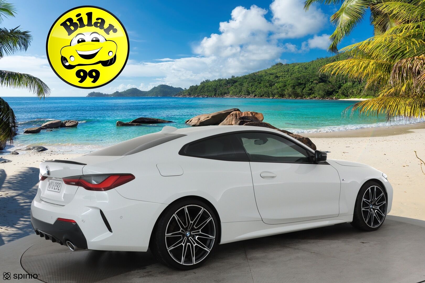 BMW 420 2021 G22 Coupé 420i A Business M Sport **Laser  / Sporttipenkit / Comfort Access / Digimittaristo / Vakkari / P.kamera** - 3,99 % KORKOTARJOUS TÄHÄN AUTOON - Suomi-auto / Huippuhieno / Kahdet renkaat aluvanteilla / Nahka-alcantara