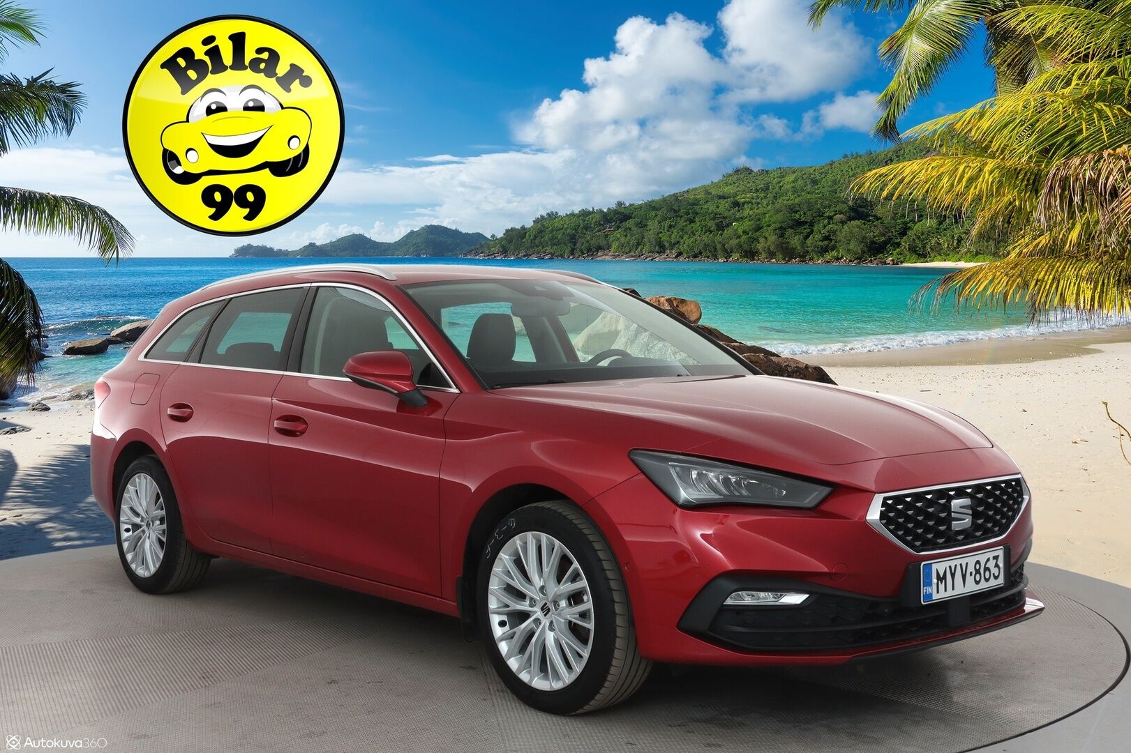 Seat Leon Sportstourer 2020 1,5 eTSI 150 Hybrid Xcellence DSG - Webasto / Adapt.Vakkari / Digimittari / Peruutuskamera / Vetokoukku / Navi / Sähköluukku / Adapt.LED / Huippuvarusteltu!