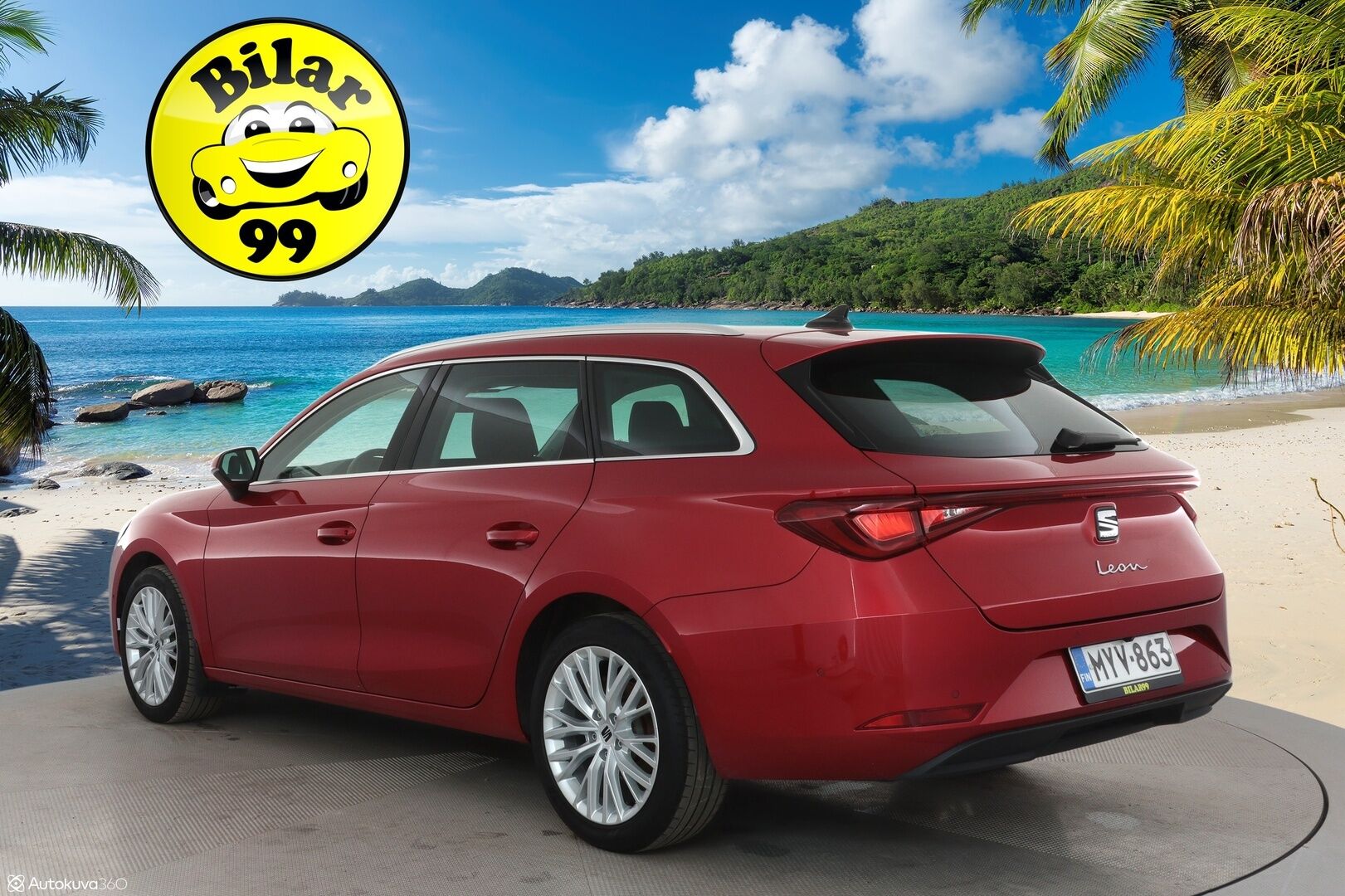 Seat Leon Sportstourer 2020 1,5 eTSI 150 Hybrid Xcellence DSG - Webasto / Adapt.Vakkari / Digimittari / Peruutuskamera / Vetokoukku / Navi / Sähköluukku / Adapt.LED / Huippuvarusteltu!