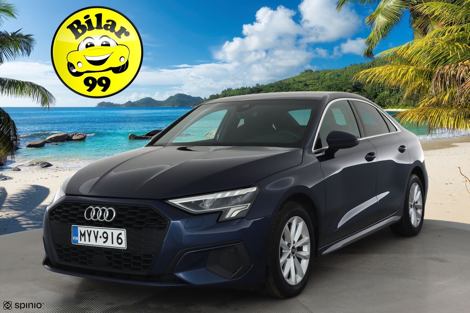 Audi A3 2021 Sedan Business Advanced 30 TFSI 81kW MHEV S tronic **Webasto / ACC / LED / P.Tutka / Sporttipenkit / Kaistavahti** - 1-om Suomi-auto / Kahdet Renkaat vanteineen / Nokian nastat talveksi / Merkkihuollettu! / Hienon värinen