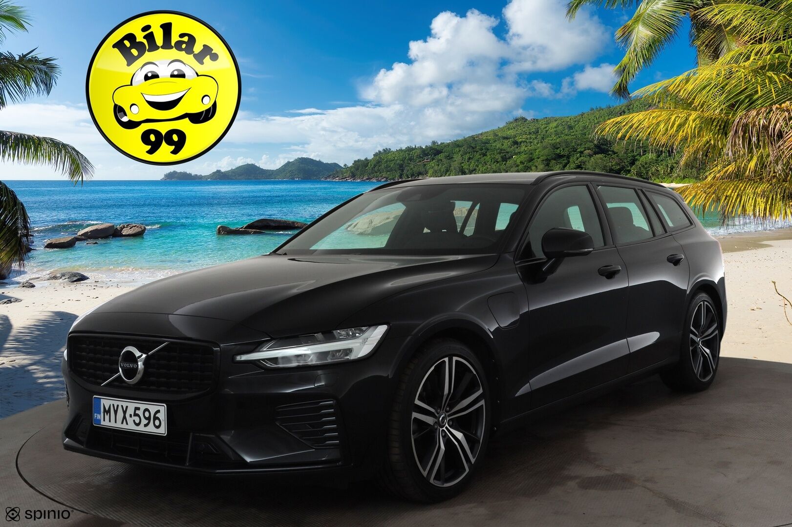 Volvo V60 2021 T8 TwE AWD R-Design aut * ACC / P.kamera / Full LED / Webasto / Muistipenkki / Koukku / H&K / BLIS / Sähköluukku * - 1.Om Suomi-auto / Kahdet renkaat aluvanteilla 