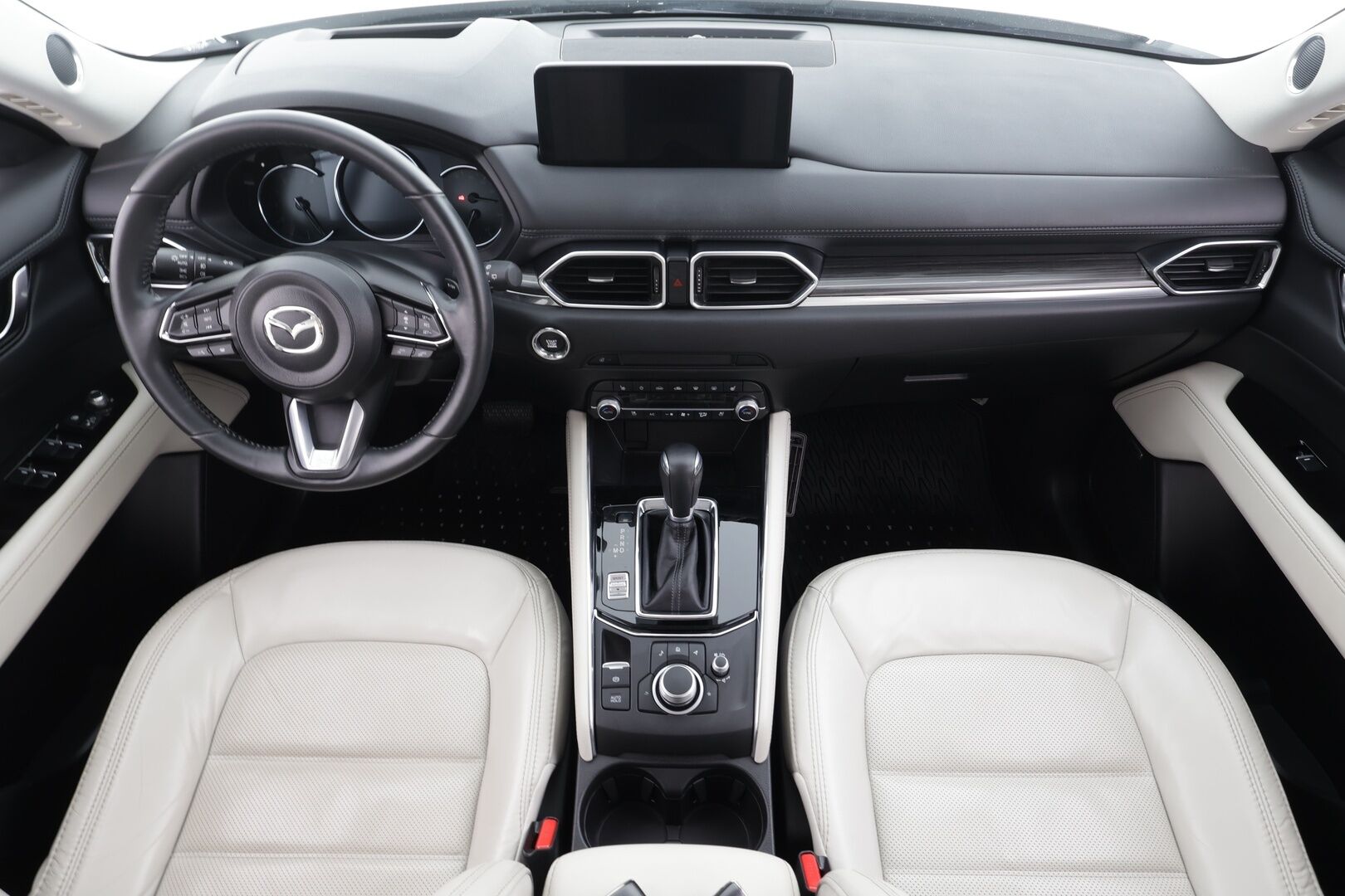 Mazda CX-5 2021 2,5 (194hv) Skyactiv-G AWD Luxury Business 6AT White * ACC / HUD / 360° / LED / Navi / Muistipenkki / KeylessGo * - Ilmastoidut nahat / Bose / Lohkolämmitin / Kahdet renkaat aluvanteilla - HULLUT JOULUT KORKOTARJOUS 2,49% 