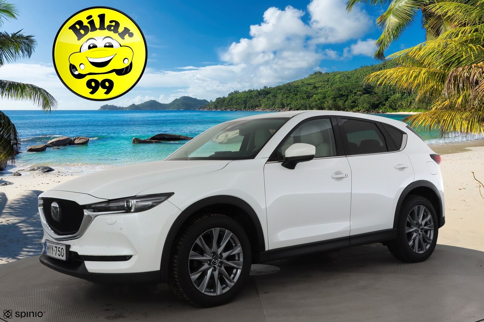 Mazda CX-5 2021 2,5 (194hv) Skyactiv-G AWD Luxury Business 6AT White * ACC / HUD / 360° / LED / Navi / Muistipenkki / KeylessGo * - Ilmastoidut nahat / Bose / Lohkolämmitin / Kahdet renkaat aluvanteilla - HULLUT JOULUT KORKOTARJOUS 2,49% 