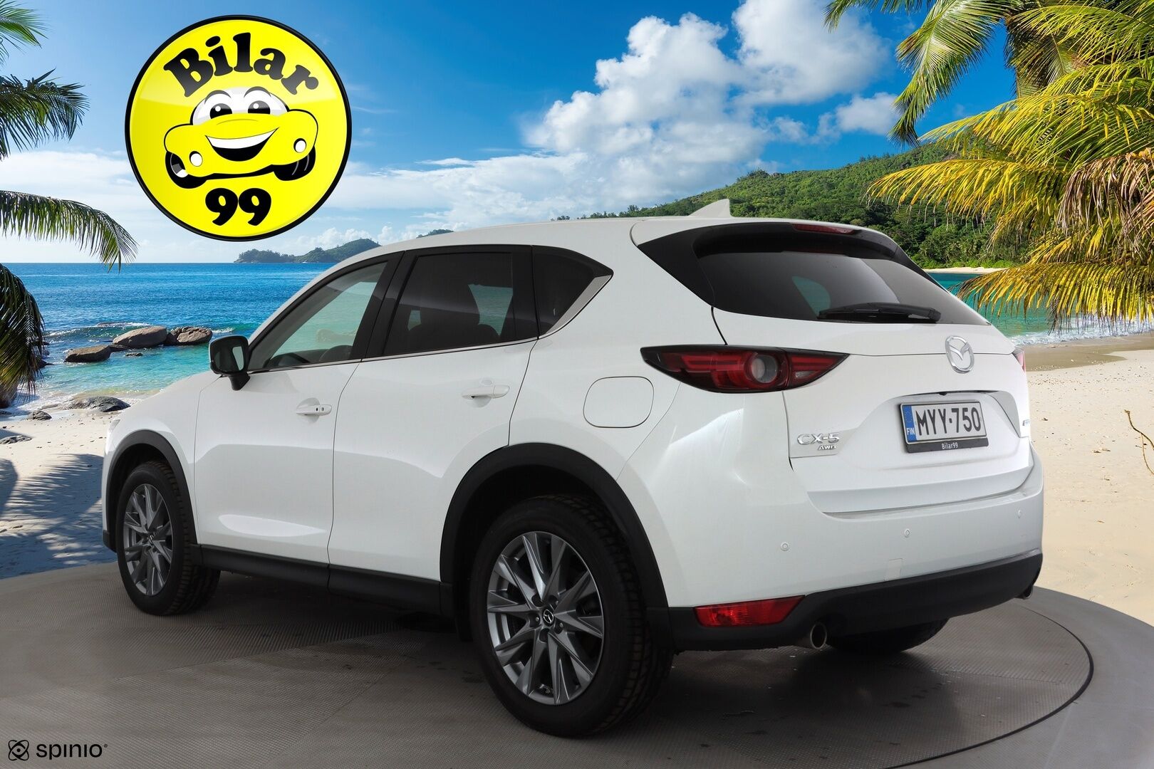 Mazda CX-5 2021 2,5 (194hv) Skyactiv-G AWD Luxury Business 6AT White * ACC / HUD / 360° / LED / Navi / Muistipenkki / KeylessGo * - Ilmastoidut nahat / Bose / Lohkolämmitin / Kahdet renkaat aluvanteilla - HULLUT JOULUT KORKOTARJOUS 2,49% 