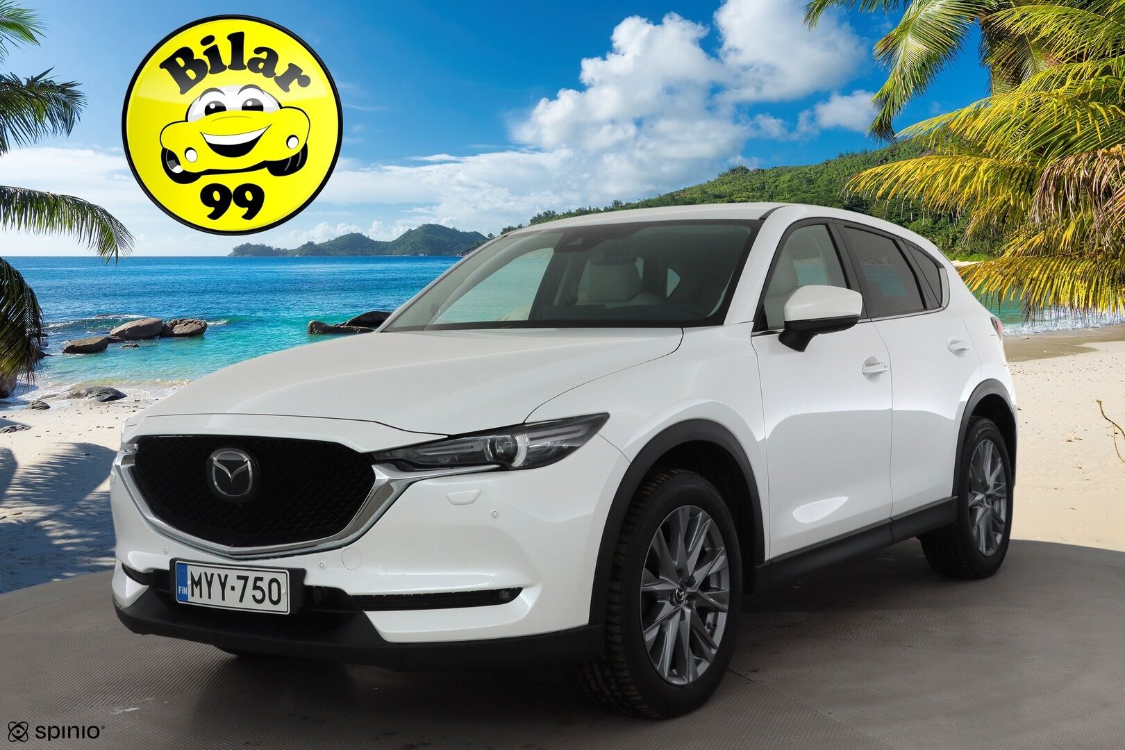 Mazda CX-5 2021 2,5 (194hv) Skyactiv-G AWD Luxury Business 6AT White * ACC / HUD / 360° / LED / Navi / Muistipenkki / KeylessGo * - Ilmastoidut nahat / Bose / Lohkolämmitin / Kahdet renkaat aluvanteilla - HULLUT JOULUT KORKOTARJOUS 2,49% 