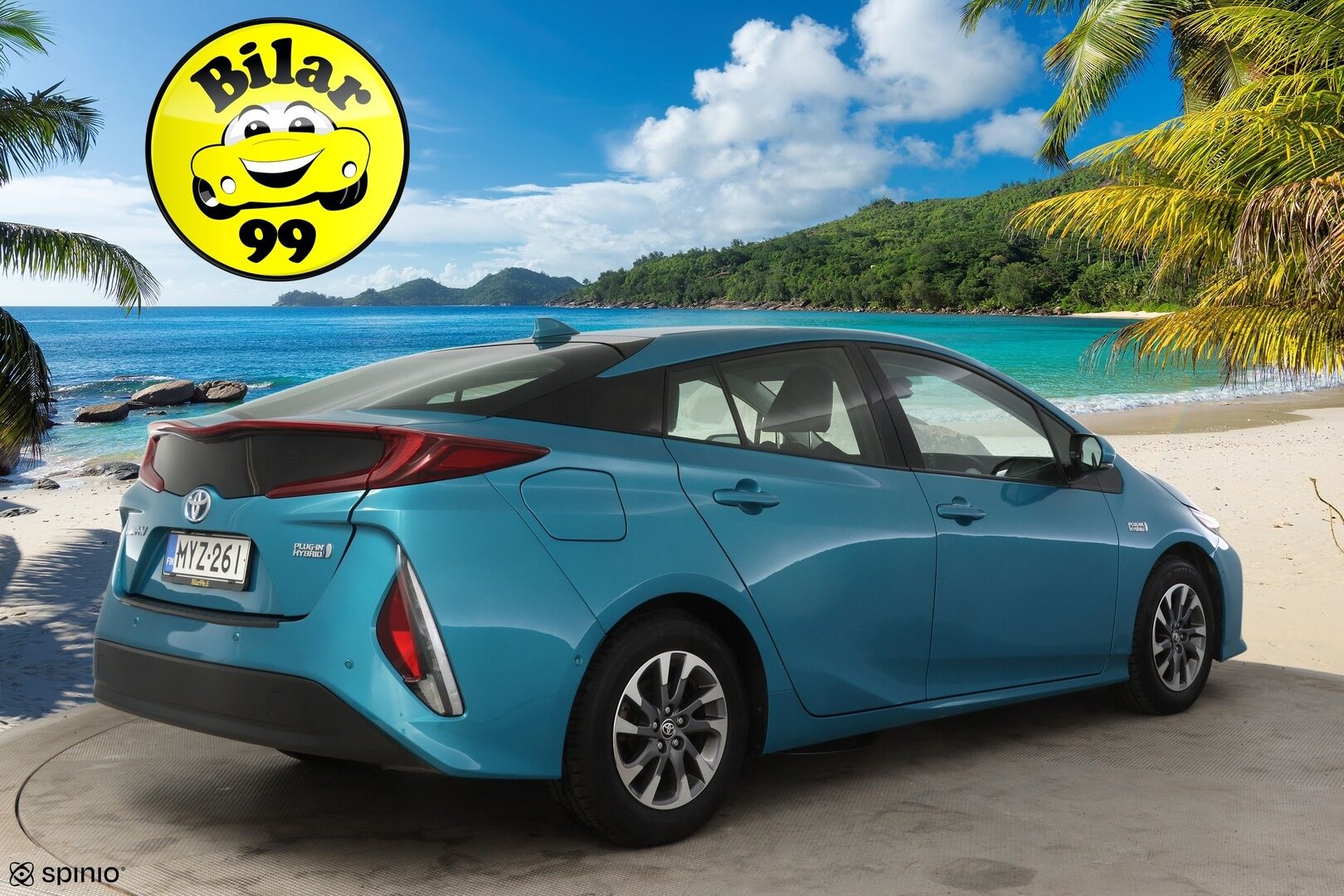 TOYOTA PRIUS PHEV 2019 PRIUS PHV Viistoperä Hud / 360 Kamera / Adap.vakkari / JBL / Nahkasisusta / P-tutkat - Todella siistinvärinen ja hyvin pidetty yksilö! 