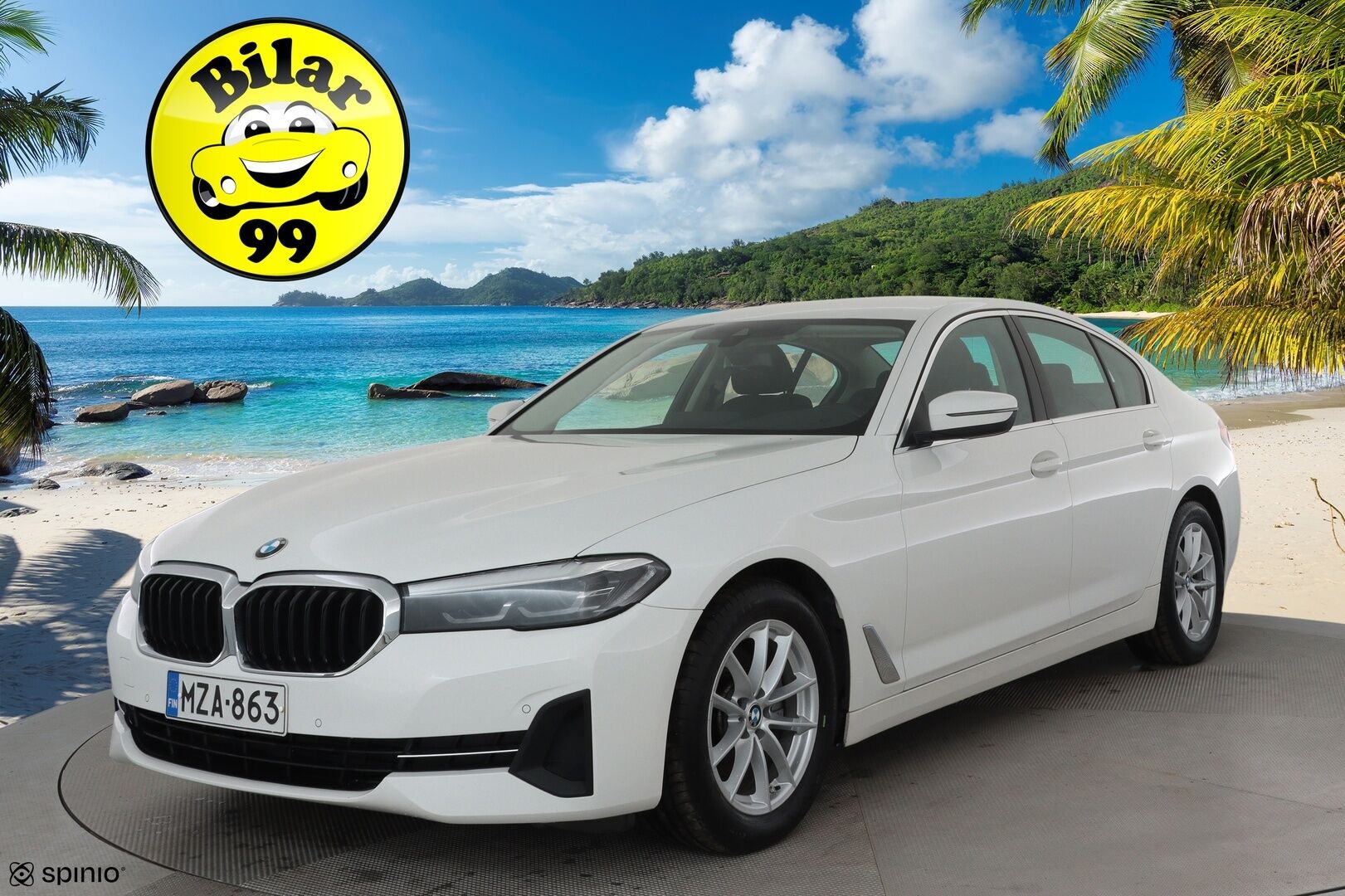 BMW 520 2021 G30 Business A MHEV **Vakkari / Webasto / P.tutkat / Digimittaristo / LED / Navi** - 1.Om Suomi-auto / Kahdet renkaat aluvanteilla