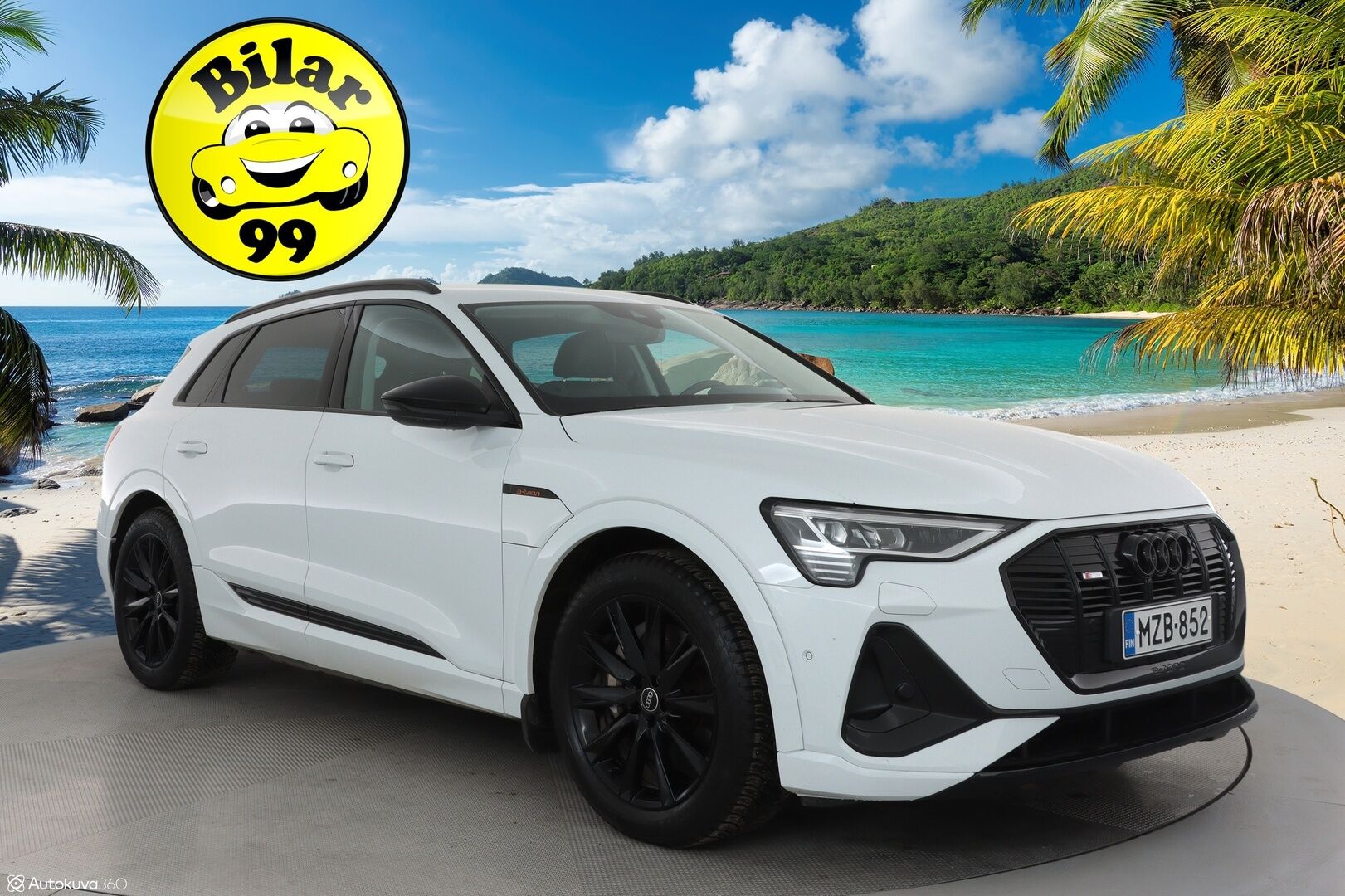 Audi e-tron 2021 55 quattro S-Line ** Adapt. vakkari / Ilma-alusta / Koukku / Muistipenkki / P.kamera / Apple&Android ** - 3,99 % KORKOTARJOUS TÄHÄN AUTOON - 1-om. Suomi-auto / Akku kuntotarkistettu! / 