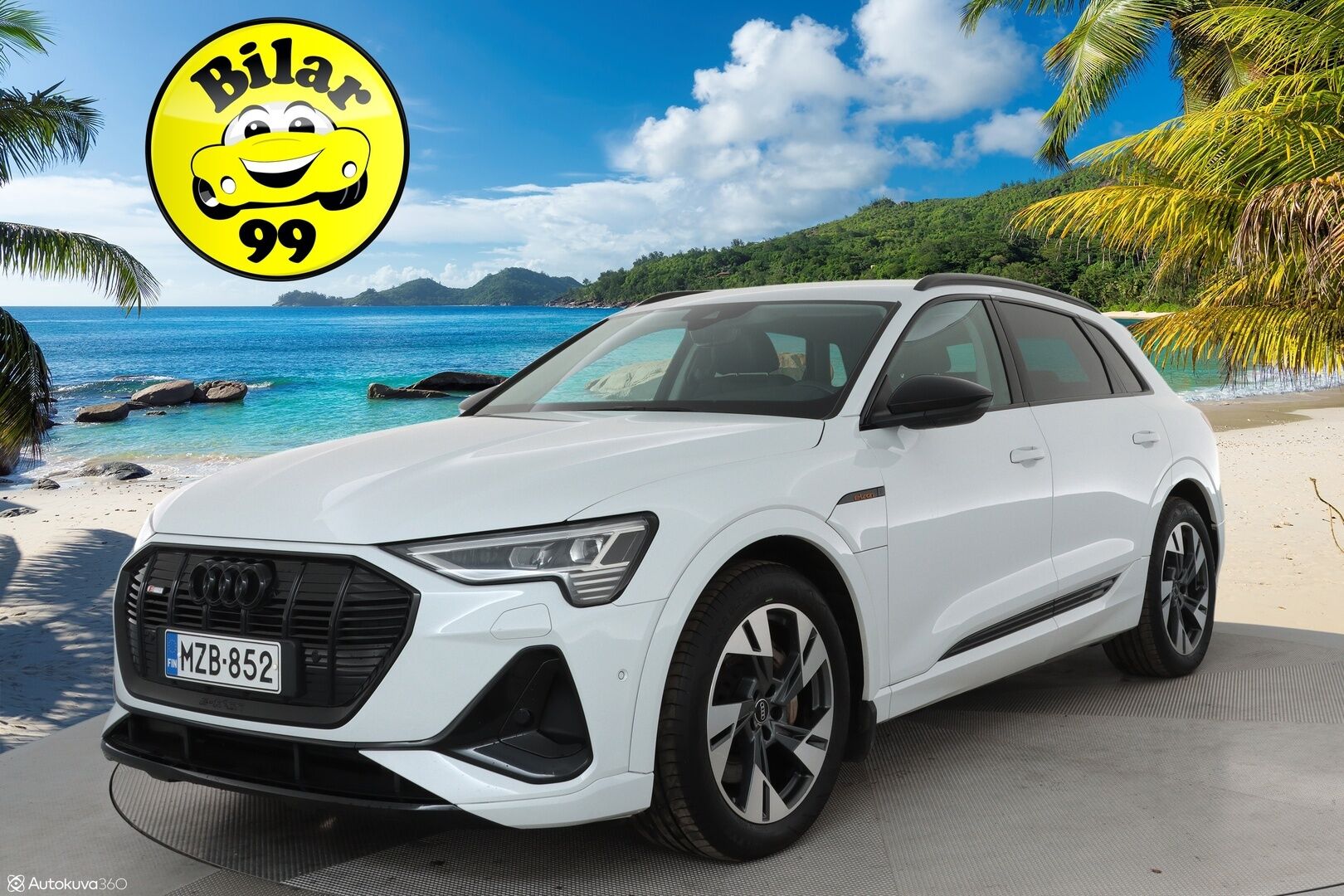 Audi e-tron 2021 55 quattro S-Line ** Adapt. vakkari / Ilma-alusta / Koukku / Muistipenkki / P.kamera / Apple&Android ** - 3,99 % KORKOTARJOUS TÄHÄN AUTOON - 1-om. Suomi-auto / Akku kuntotarkistettu! / 