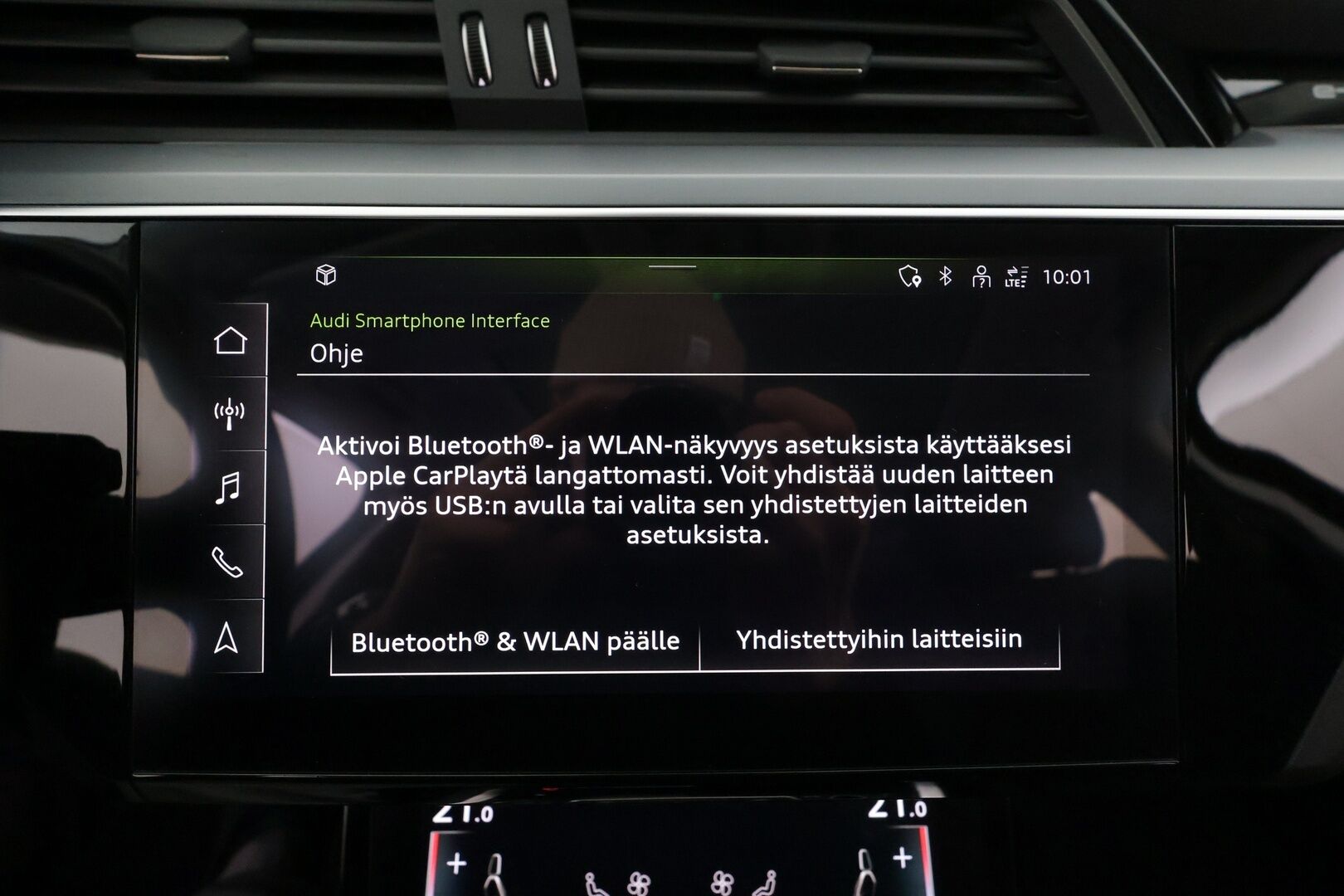 Audi e-tron 2021 55 Quattro S-Line * Ilma-alusta / Panorama / ACC / 360° / Sportpenkki Muistilla / Bang&Olufsen / LED / Koukku / Navi * - 1-om Suomi-auto / Akku kuntotarkastettu SoH 94,1% / Kahdet renkaat