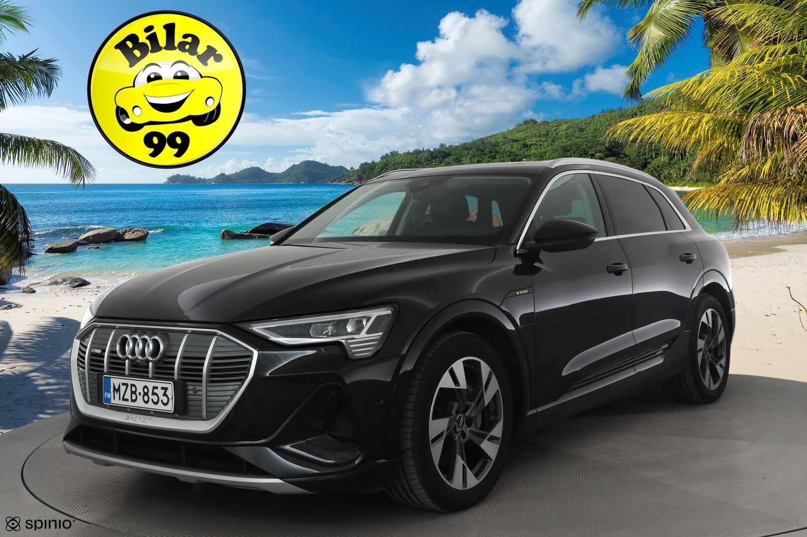 Audi e-tron 2021 55 Quattro S-Line * Ilma-alusta / Panorama / ACC / 360° / Sportpenkki Muistilla / Bang&Olufsen / LED / Koukku / Navi * - 1-om Suomi-auto / Akku kuntotarkastettu SoH 94,1% / Kahdet renkaat