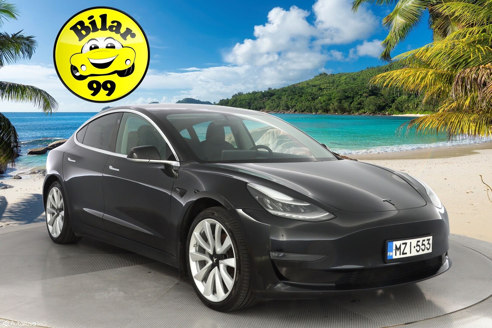 Tesla Model 3 2019 Long-Range Dual Motor AWD *Premium Audio / ACC / Lasikatto / Nahat* - Kahdet vanteet / Katsastus 03/2025 / Longrange / Neliveto