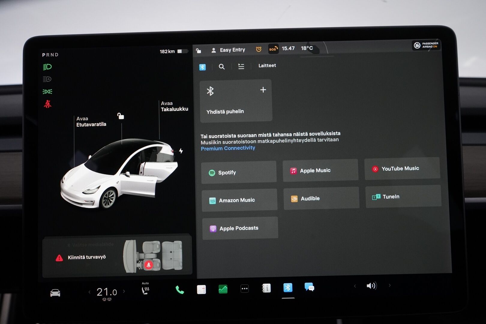 Tesla Model 3 2019 Long-Range Dual Motor AWD *Premium Audio / ACC / Lasikatto / Nahat* - Kahdet vanteet / Katsastus 03/2025 / Longrange / Neliveto