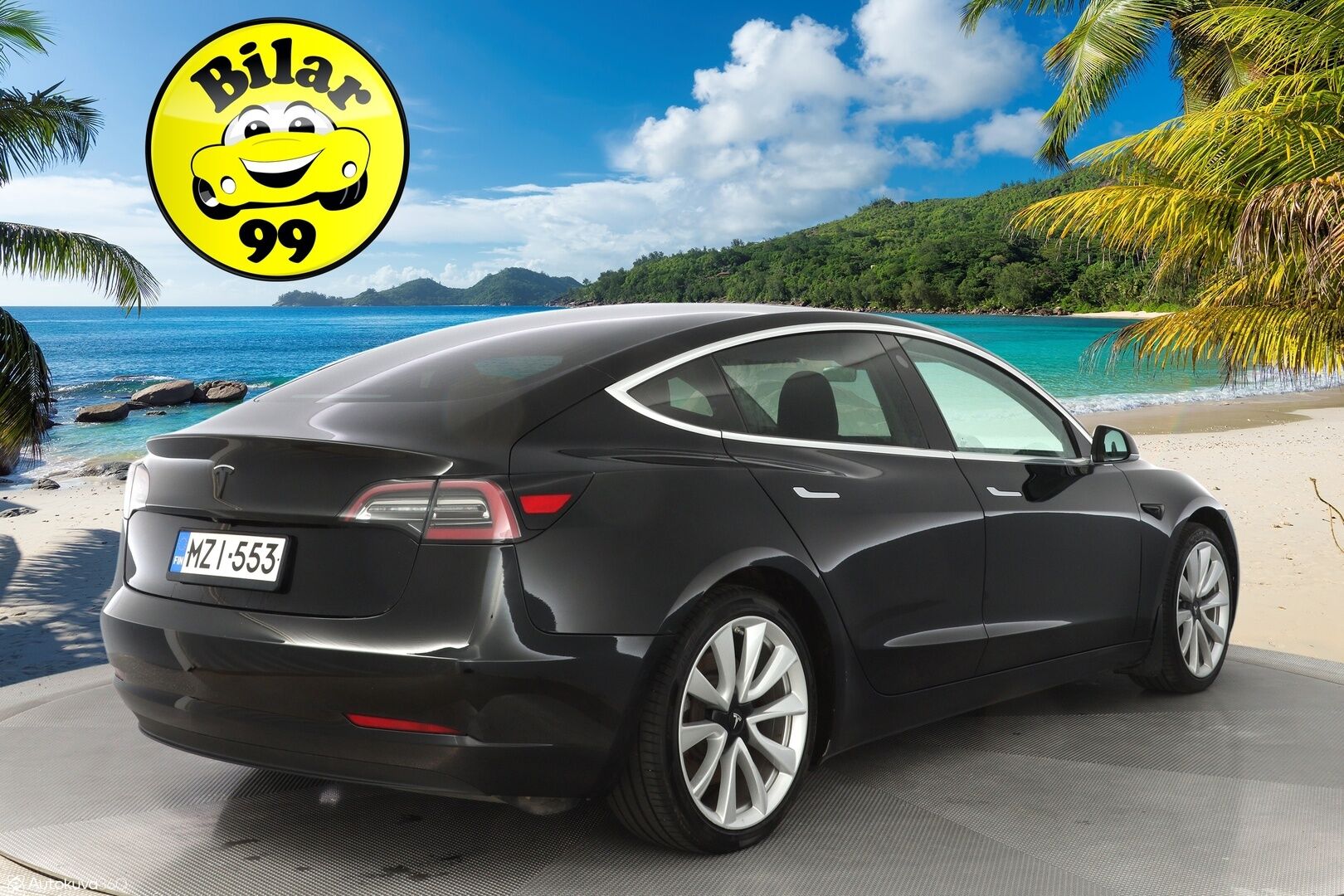Tesla Model 3 2019 Long-Range Dual Motor AWD *Premium Audio / ACC / Lasikatto / Nahat* - Kahdet vanteet / Katsastus 03/2025 / Longrange / Neliveto