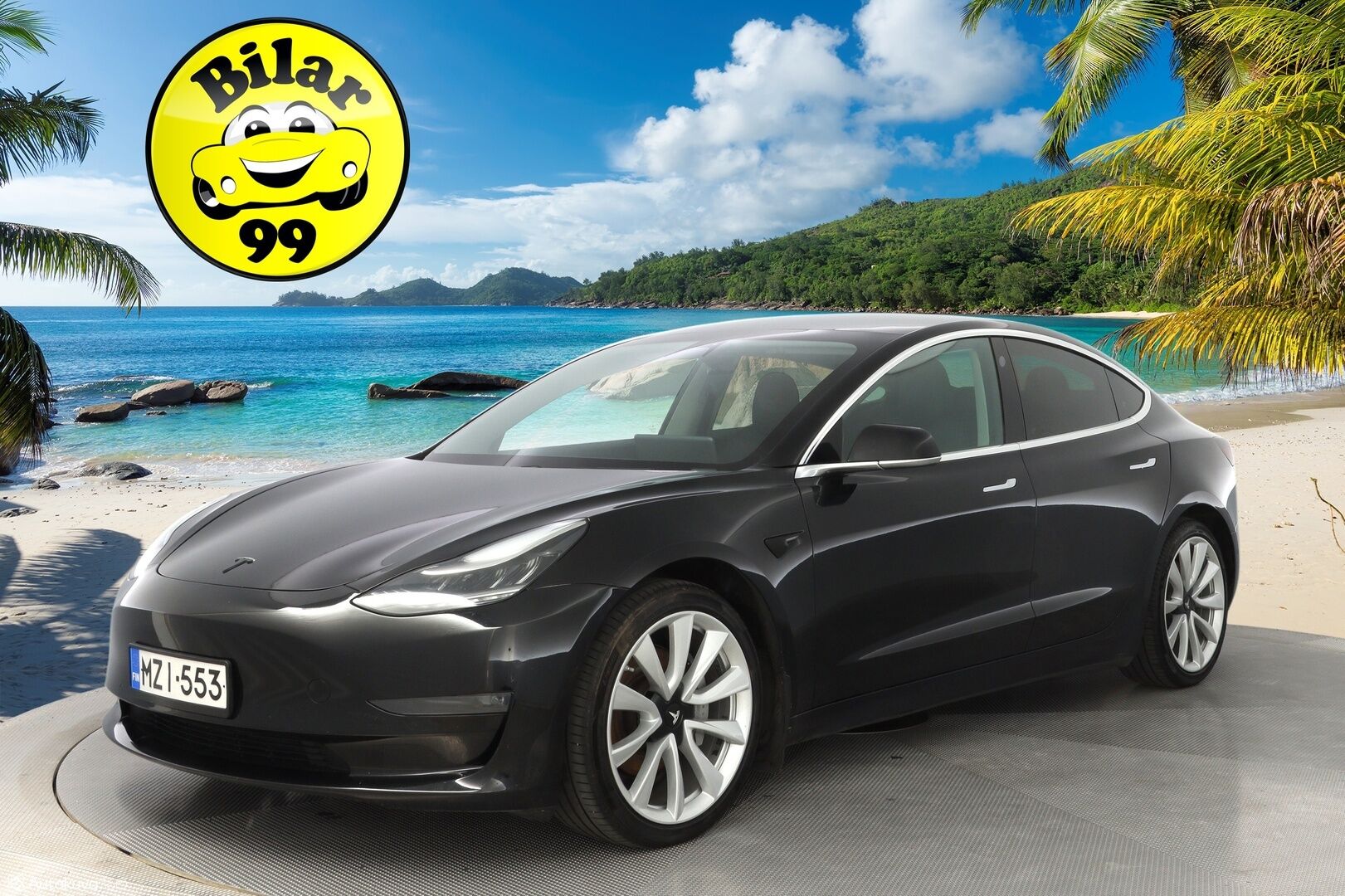 Tesla Model 3 2019 Long-Range Dual Motor AWD *Premium Audio / ACC / Lasikatto / Nahat* - Kahdet vanteet / Katsastus 03/2025 / Longrange / Neliveto
