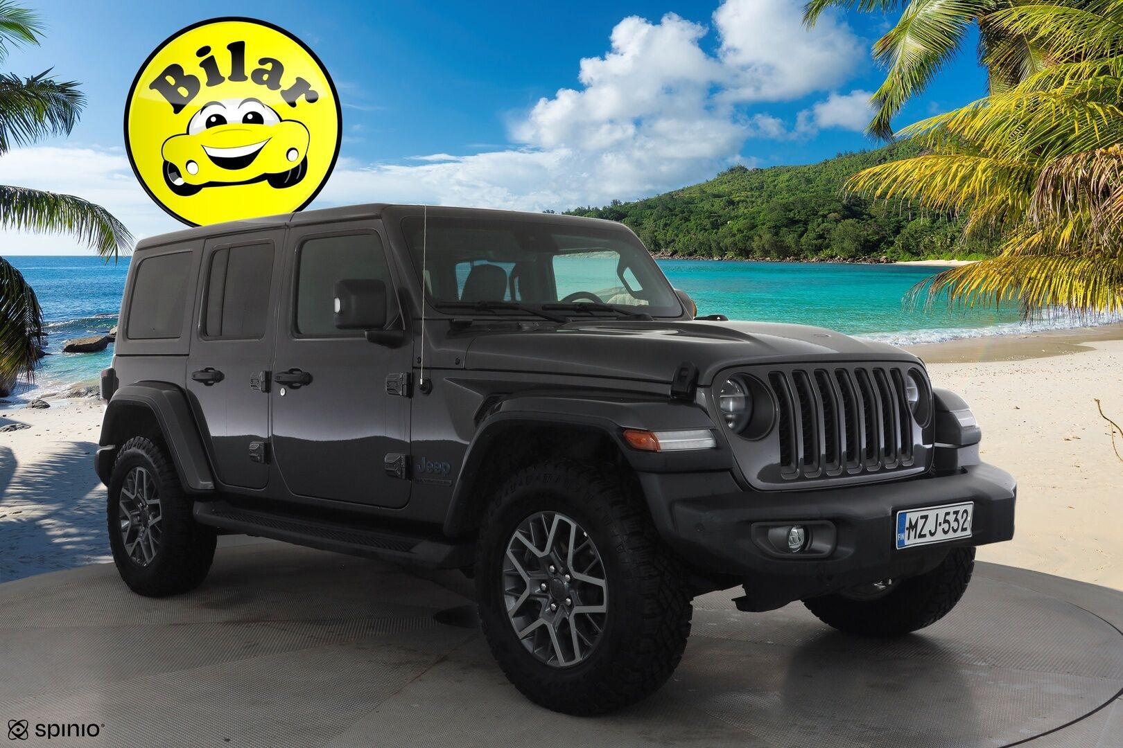 Jeep Wrangler 2021 Sahara 2.0 PHEV AT8 4x4 - | ACC | Koukku | Irroitettava katto | P.Kamera | Nahat | LED | Apple&Android | 1.Om Suomi-auto | Kahdet Renkaat |