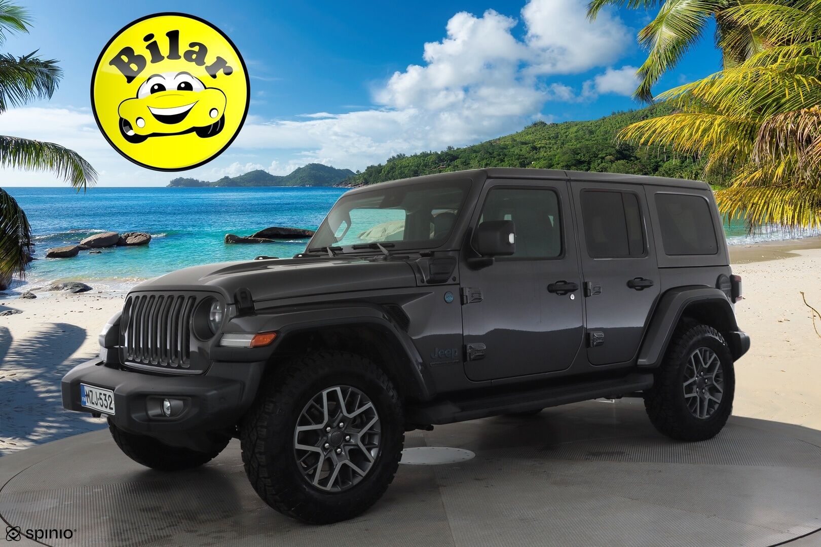 Jeep Wrangler 2021 Sahara 2.0 PHEV AT8 4x4 - | ACC | Koukku | Irroitettava katto | P.Kamera | Nahat | LED | Apple&Android | 1.Om Suomi-auto | Kahdet Renkaat |