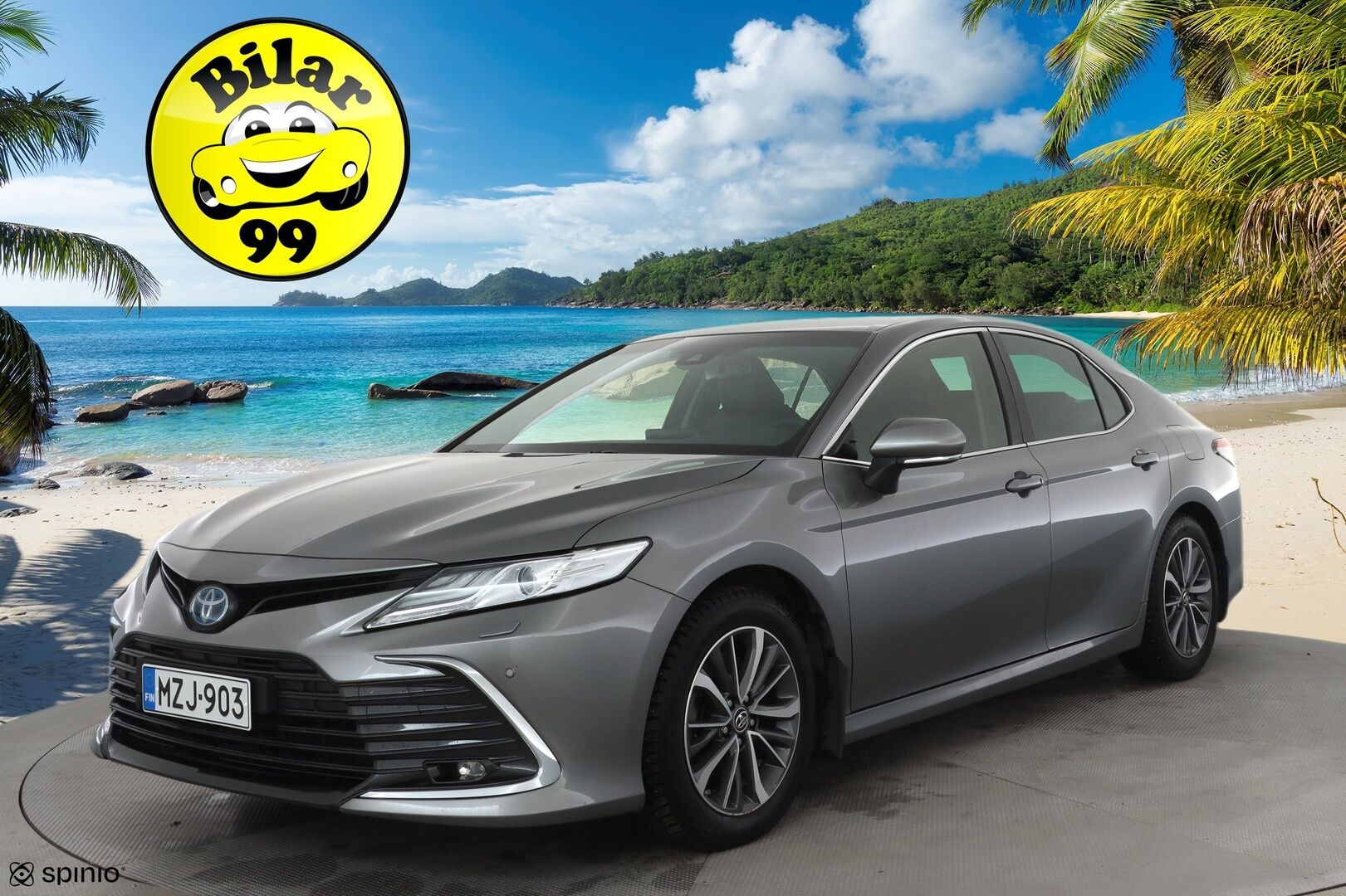 Toyota Camry 2022 2,5 Hybrid Style * ACC / Lohko / P.kamera / Sähköpenkit / Navi / LED / Nahat / Keyless / Ratinlämmitin / Facelift * - Suomi-auto / Kahdet renkaat aluvanteilla / Merkkihuollettu - HULLUT AVAJAISHULINAT KORKOTARJOUS 3,29 %