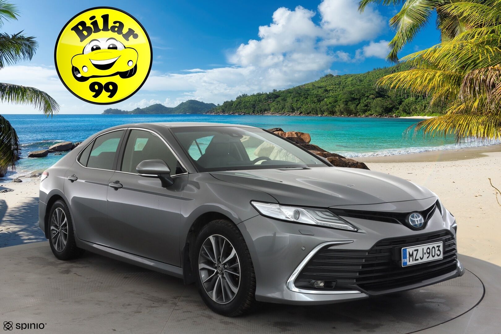 Toyota Camry 2022 2,5 Hybrid Style * ACC / Lohko / P.kamera / Sähköpenkit / Navi / LED / Nahat / Keyless / Ratinlämmitin / Facelift * - Suomi-auto / Kahdet renkaat aluvanteilla / Merkkihuollettu - HULLUT AVAJAISHULINAT KORKOTARJOUS 3,29 %