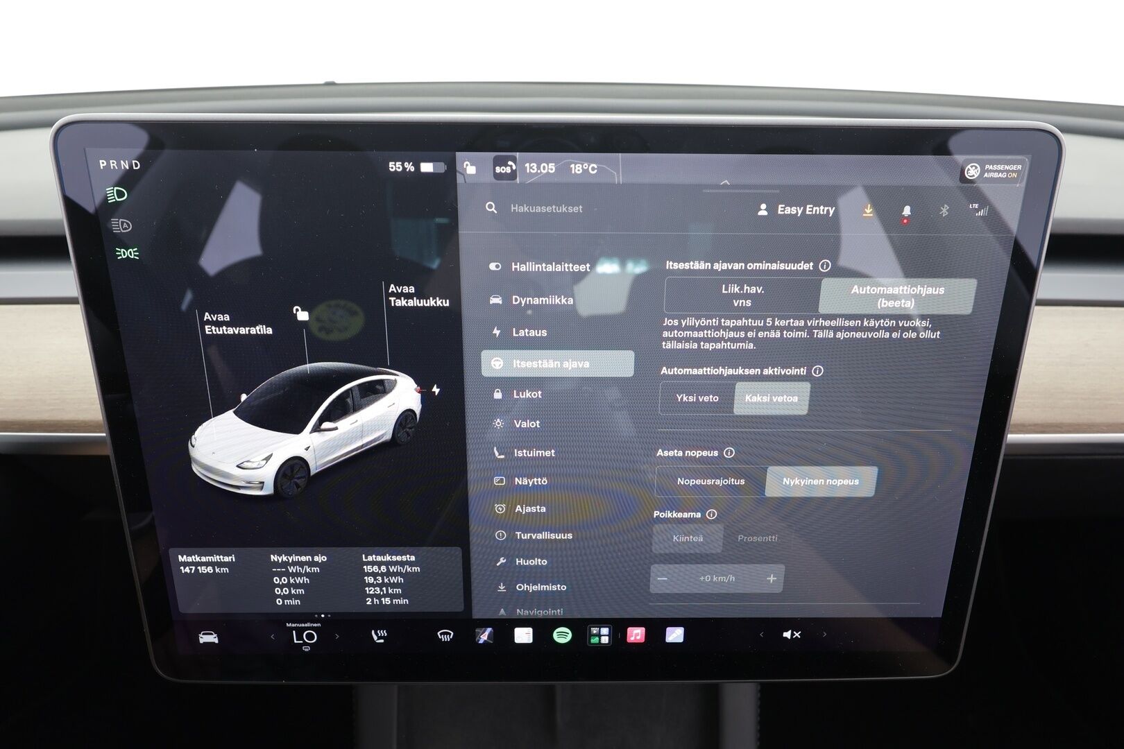Tesla Model 3 2021 Standard Range Plus - | ILP | Lasikatto | ACC | P.kamera | Matrix-LED | Muistipenkki | Premium Speakers | Navi | Kaistavahti | Keyless | Suomi-auto | 