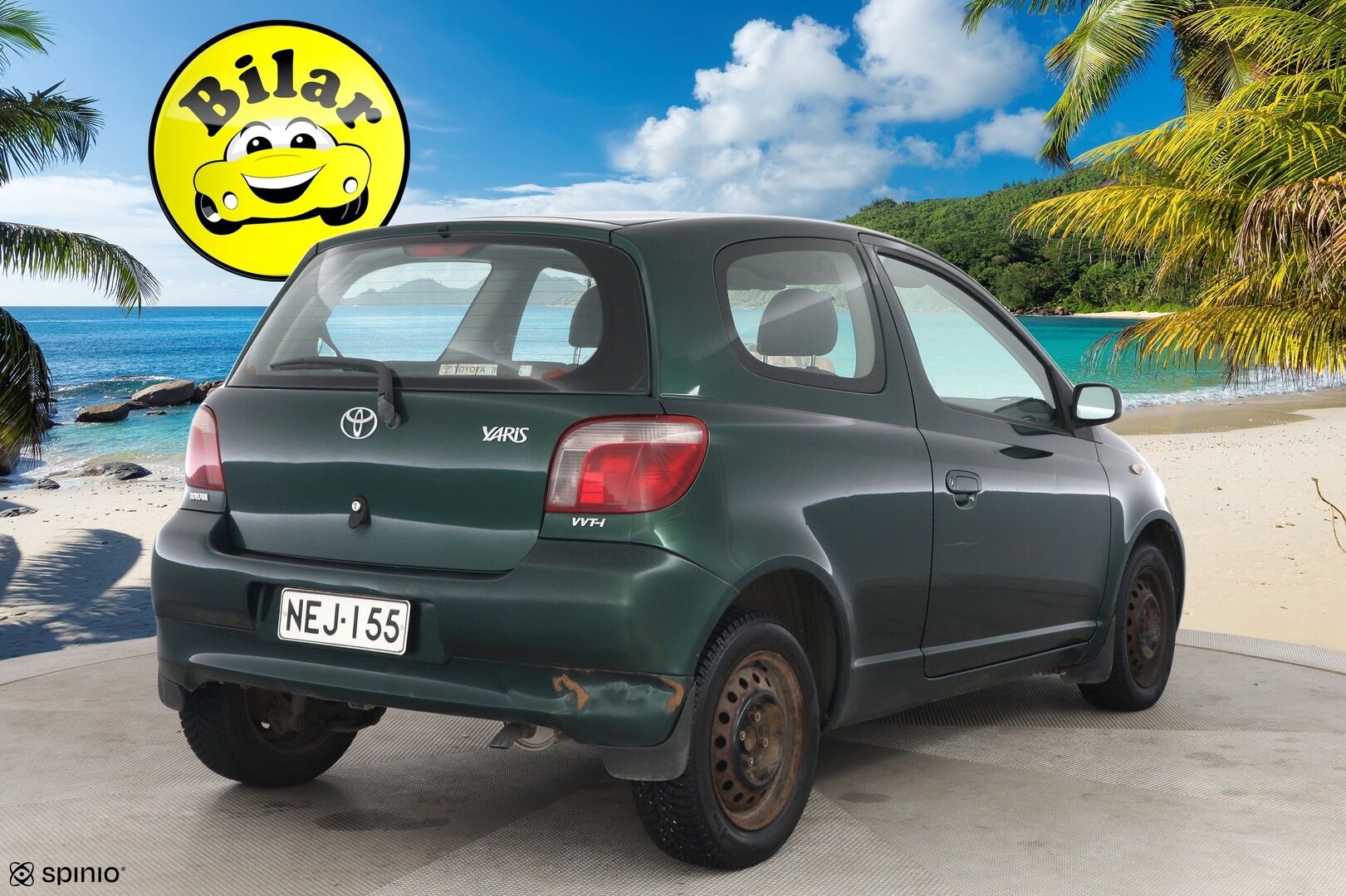 Toyota Yaris 2001 2D YARIS HATCHBACK 1.3-NCP10L-AGMNKW/237 - Myydään huutokaupat.com! | Uudehkot renkaat | Tuore leima | Varma ajokki! 