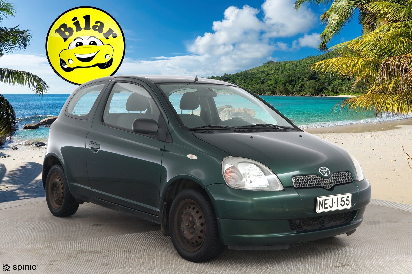 Toyota Yaris 2001 2D YARIS HATCHBACK 1.3-NCP10L-AGMNKW/237 - Myydään huutokaupat.com! | Uudehkot renkaat | Tuore leima | Varma ajokki! 