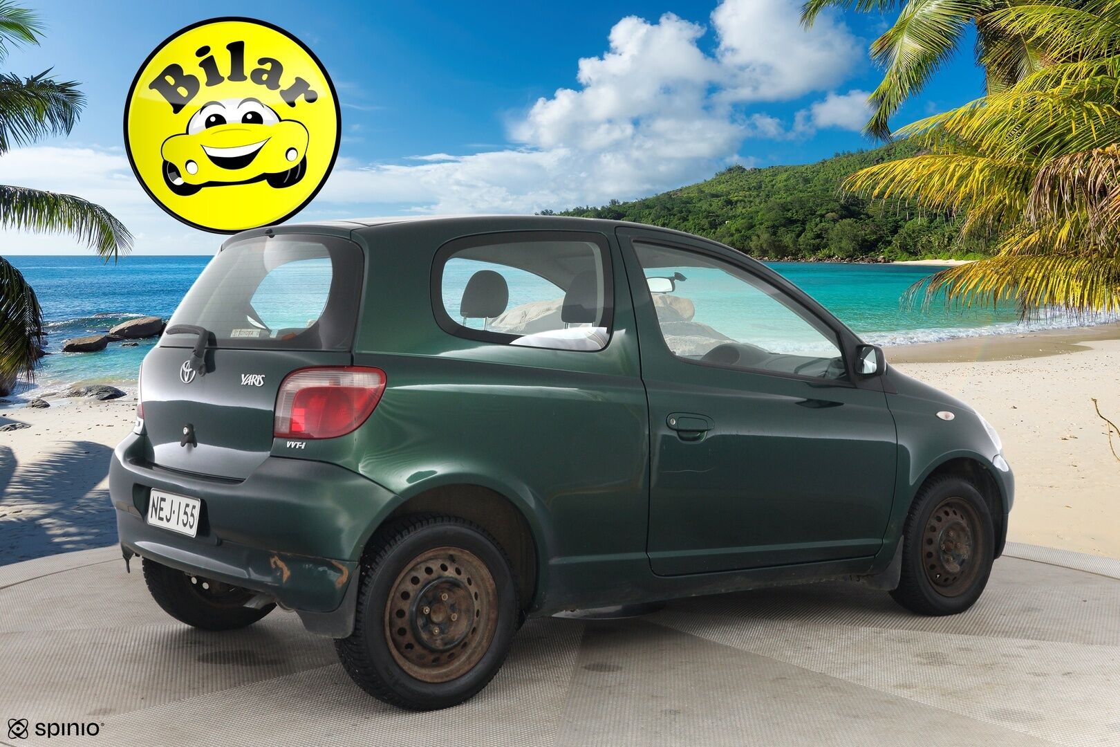 Toyota Yaris 2001 2D YARIS HATCHBACK 1.3-NCP10L-AGMNKW/237 - Myydään huutokaupat.com! | Uudehkot renkaat | Tuore leima | Varma ajokki! 