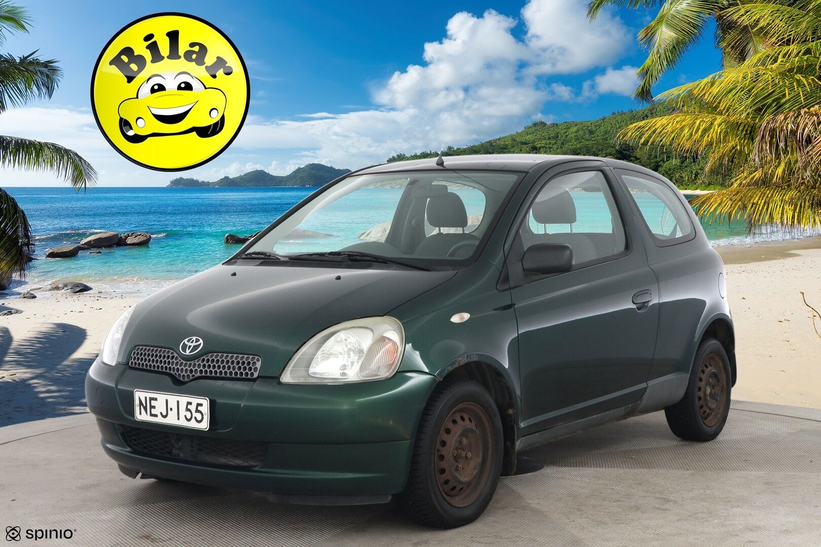 Toyota Yaris 2001 2D YARIS HATCHBACK 1.3-NCP10L-AGMNKW/237 - Myydään huutokaupat.com! | Uudehkot renkaat | Tuore leima | Varma ajokki! 