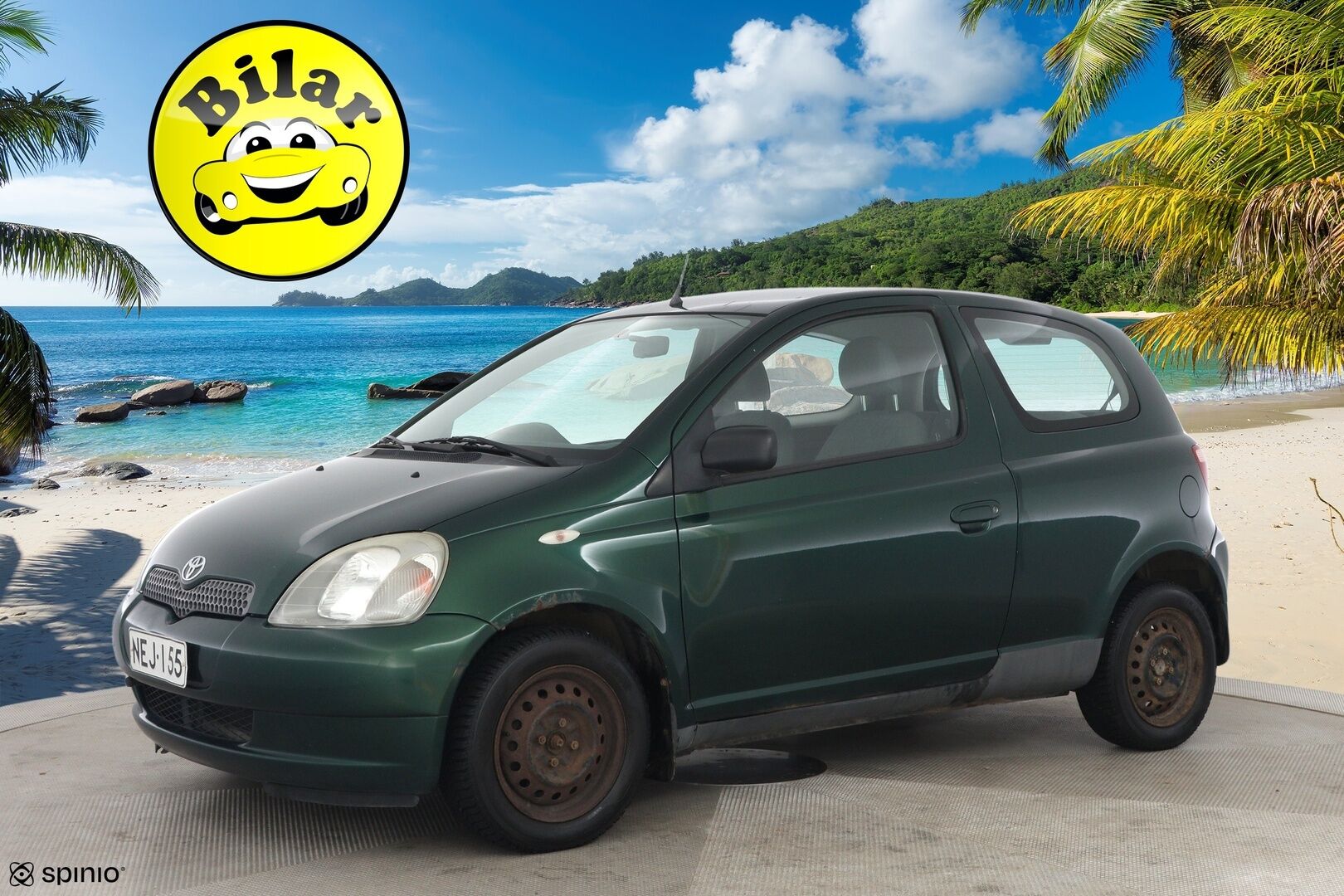 Toyota Yaris 2001 2D YARIS HATCHBACK 1.3-NCP10L-AGMNKW/237 - Myydään huutokaupat.com! | Uudehkot renkaat | Tuore leima | Varma ajokki! 