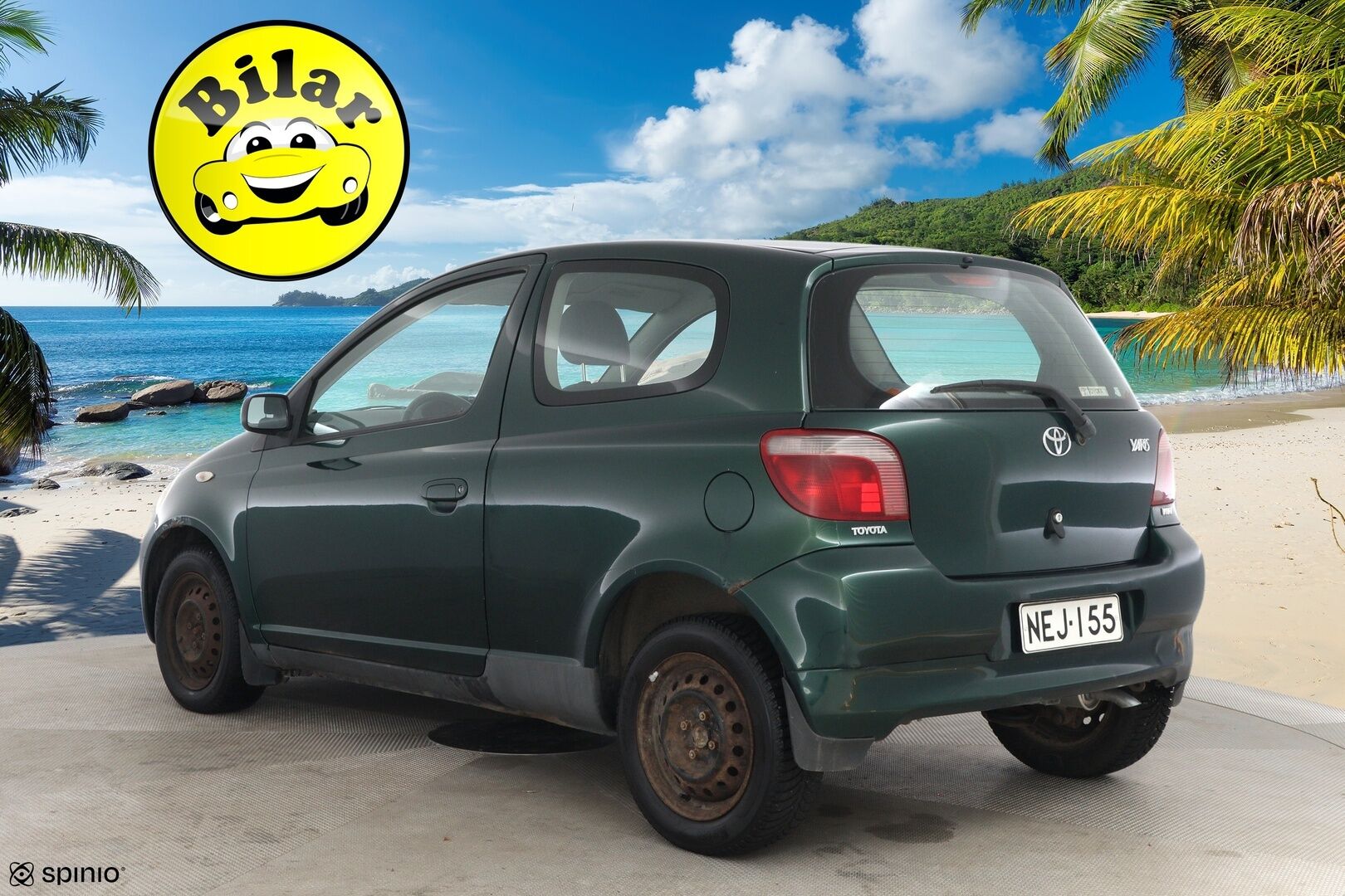 Toyota Yaris 2001 2D YARIS HATCHBACK 1.3-NCP10L-AGMNKW/237 - Myydään huutokaupat.com! | Uudehkot renkaat | Tuore leima | Varma ajokki! 