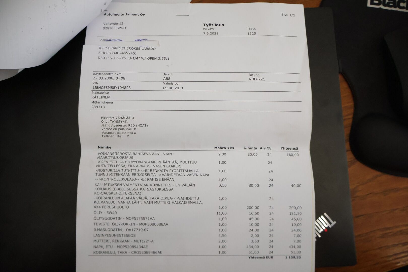 Jeep Grand Cherokee 2008 3,0 CRD A5 QT LAREDO *Myydään huutokaupat.com-sivustolla / Suomiauto / Kattavasti korjattu / Vakkari / Lohkolämmitin ** - *Isolla rahalla korjattu ja huollettu! / 3500kg vetomassa! / Kaksilla renkailla!*