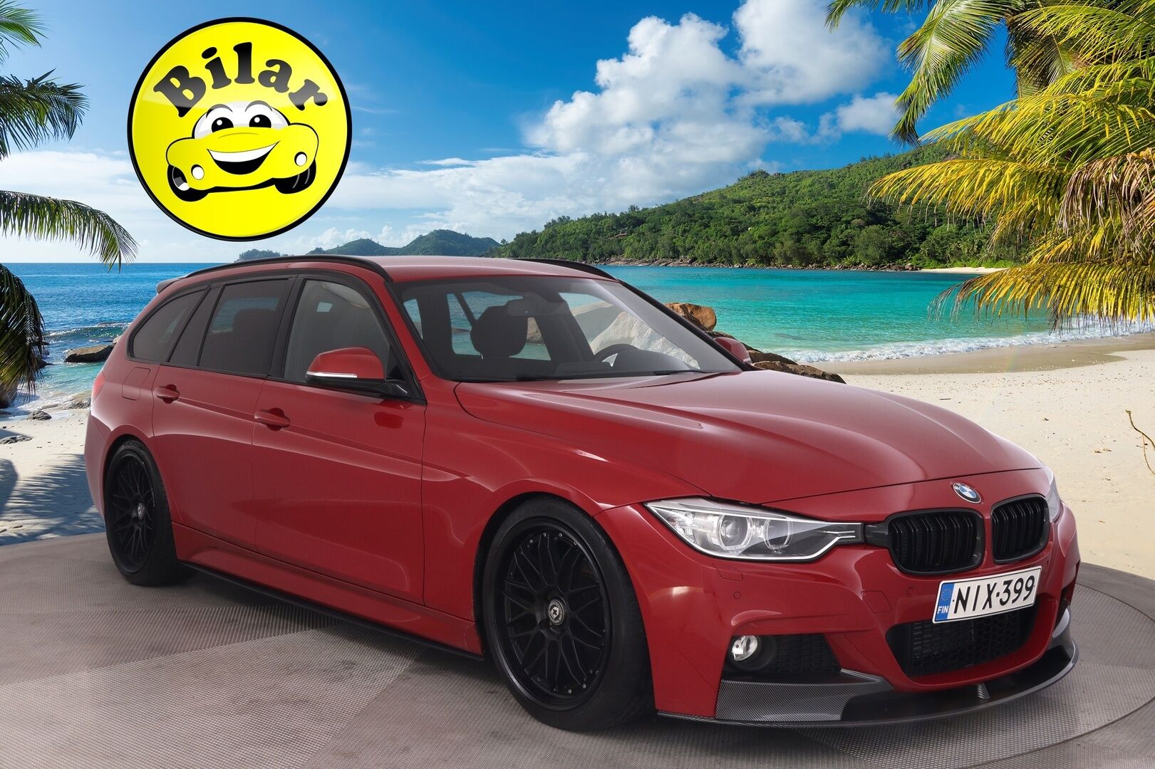 BMW 330 2013 TwinPower Turbo A F31 Touring - M-Sport Look | Melbourne Rot Metallic | M-sport ratti | H&K | Sporttipenkit | Taittuva koukku | 2 Aluvanteet
