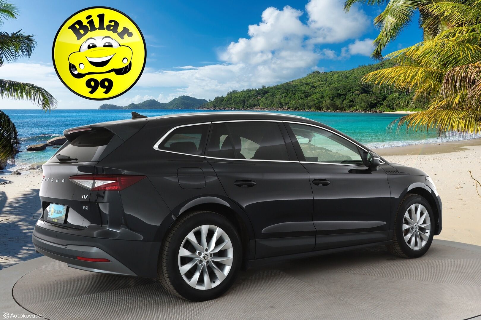 SKODA ENYAQ 2022 iV80 ** Panorama / Lämpöpumppu / Koukku / Matrix-LED / Adapt. Vakkari ** - 3,99 % KORKOTARJOUS TÄHÄN AUTOON - Kahdet renkaat!