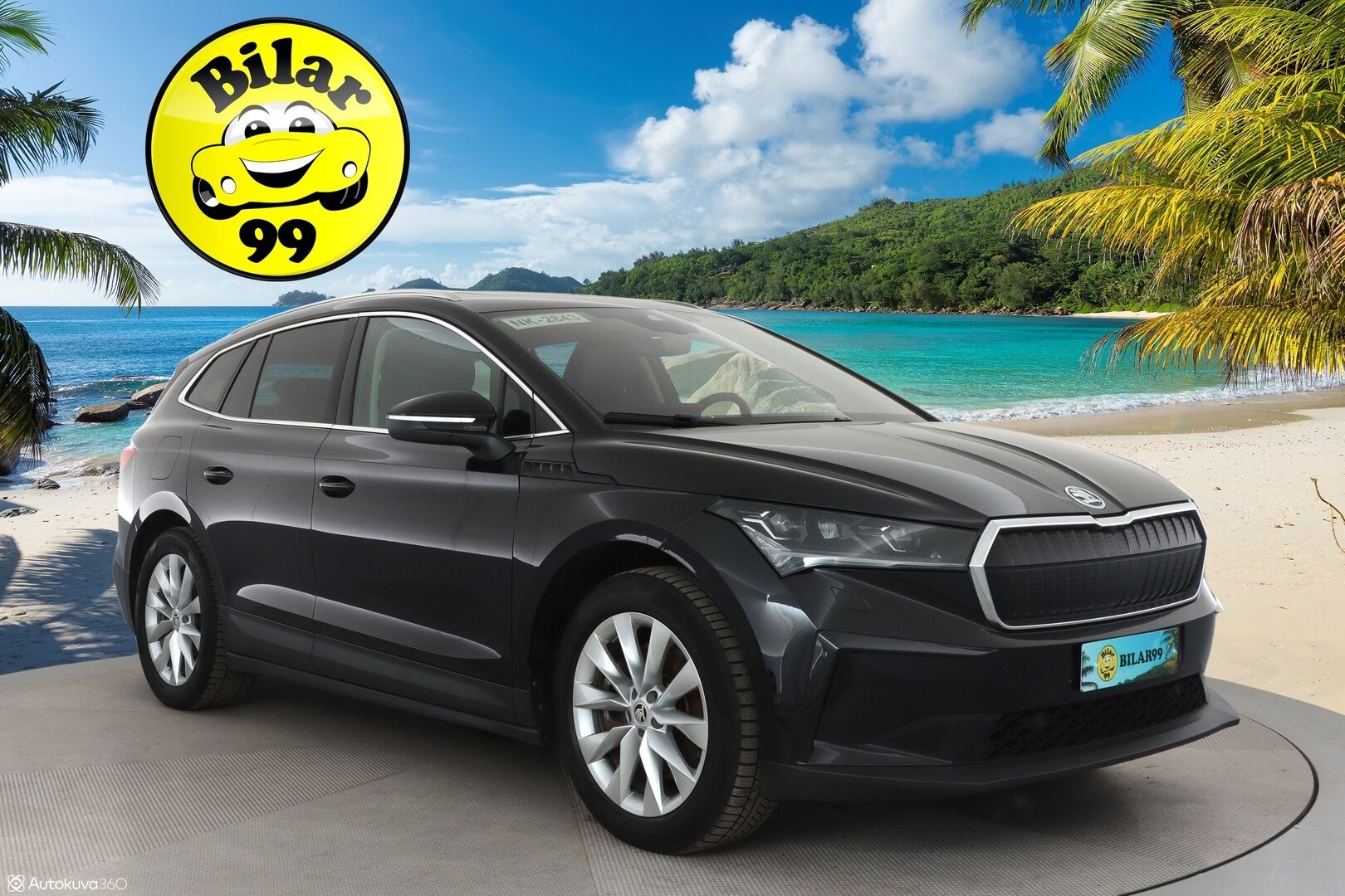 SKODA ENYAQ 2022 iV80 ** Panorama / Lämpöpumppu / Koukku / Matrix-LED / Adapt. Vakkari ** - 3,99 % KORKOTARJOUS TÄHÄN AUTOON - Kahdet renkaat!