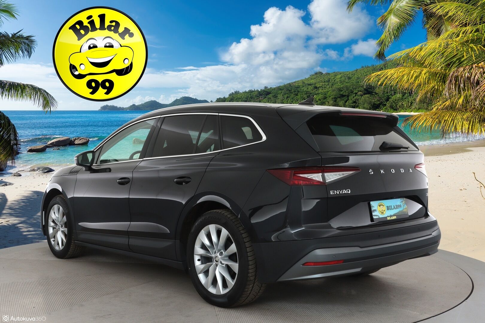 SKODA ENYAQ 2022 iV80 ** Panorama / Lämpöpumppu / Koukku / Matrix-LED / Adapt. Vakkari ** - 3,99 % KORKOTARJOUS TÄHÄN AUTOON - Kahdet renkaat!