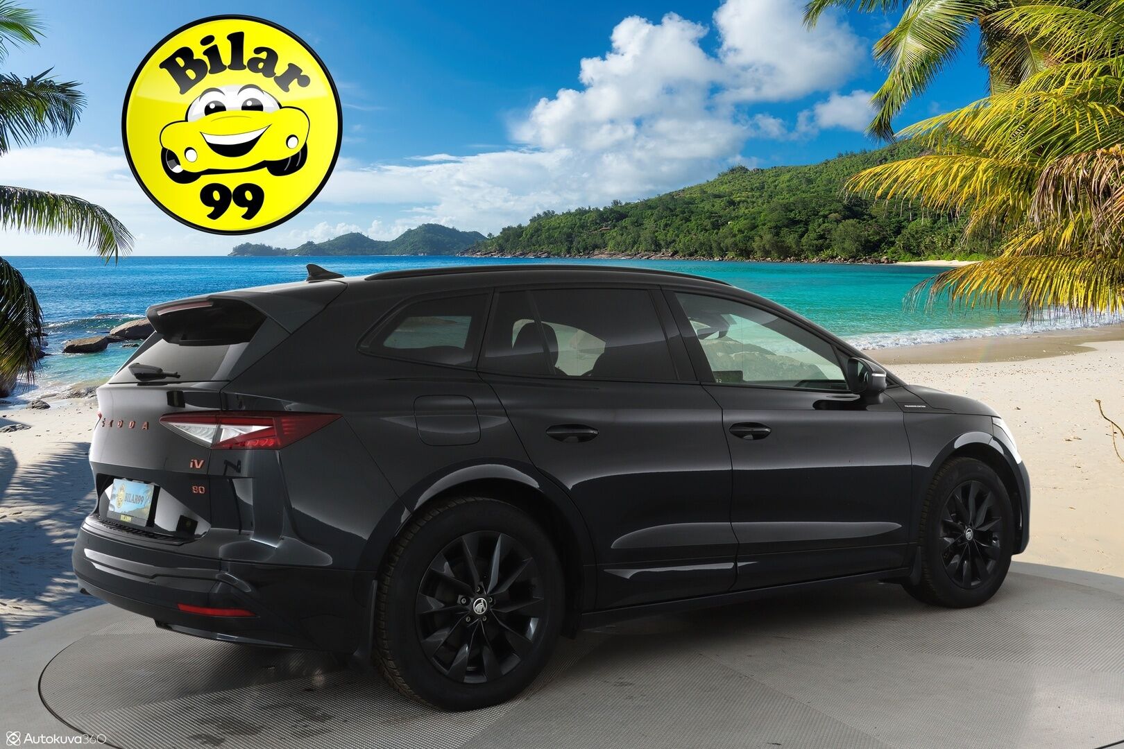 SKODA ENYAQ 2022 80x Founders Edition 1317/1895 iV**Hierovat Muistipenkit / HUD / 360° Kamera / Lämpöpumppu / Koukku / Adapt.Vakkari / Matrix-LED** - 3,99 % KORKOTARJOUS TÄHÄN AUTOON - Digimittaristo / Navi / Kaistavahti / KeylessGO / 2x Renkaat