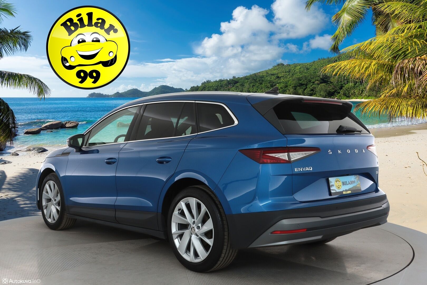 SKODA ENYAQ 2022 iV80 4x4 *ALV* Matrix LED / Lämpöpumppu / P.Kamera / Muistipenkit / Keyless / Navi - 3,99 % KORKOTARJOUS TÄHÄN AUTOON - Hierova kuskin penkki / Nahkaverhoilu / Apple&Android / Digimittaristo